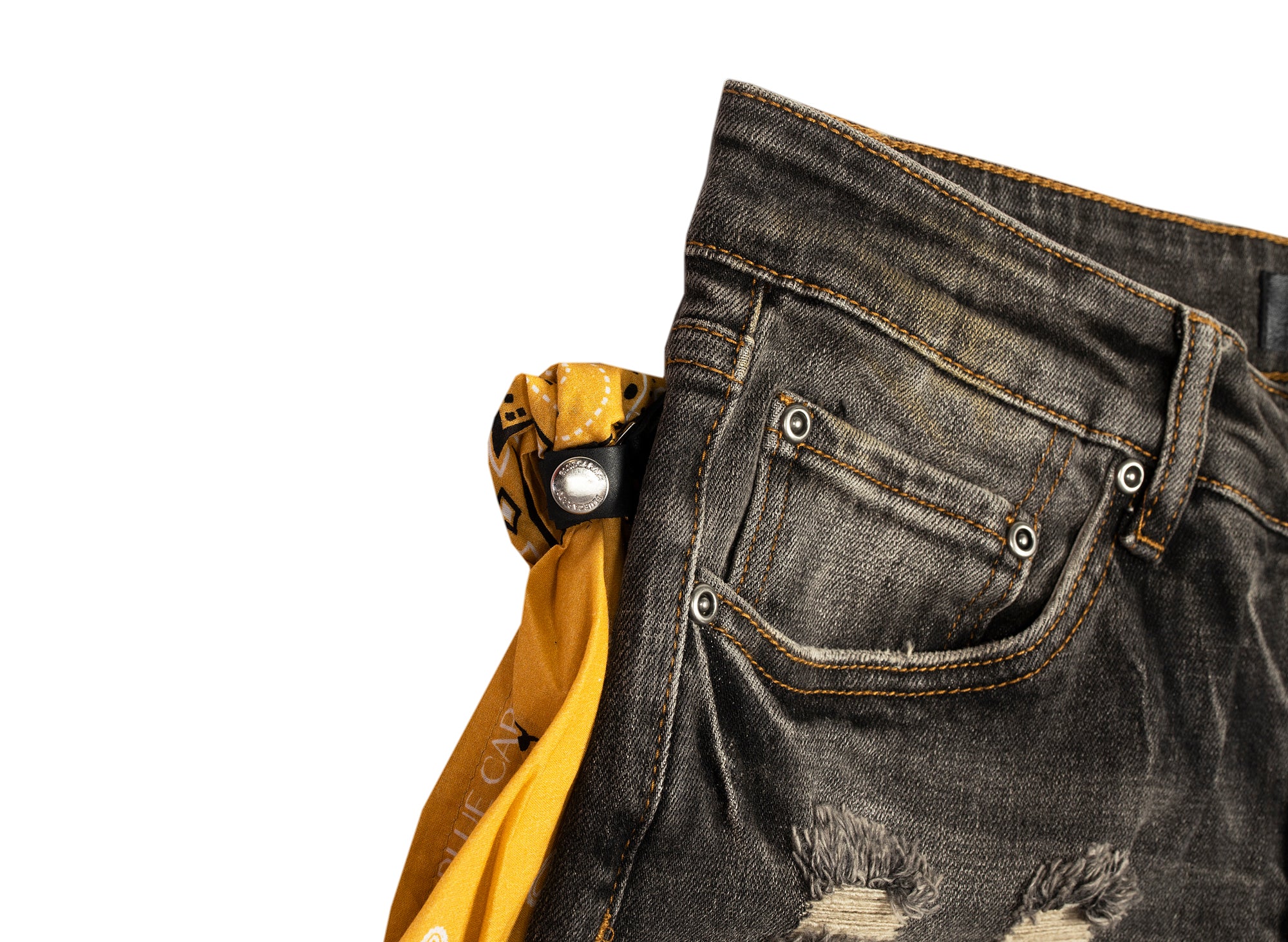 BLUECARATS McQueen 5 Pocket Slim Fit Jeans in Black - Image 5