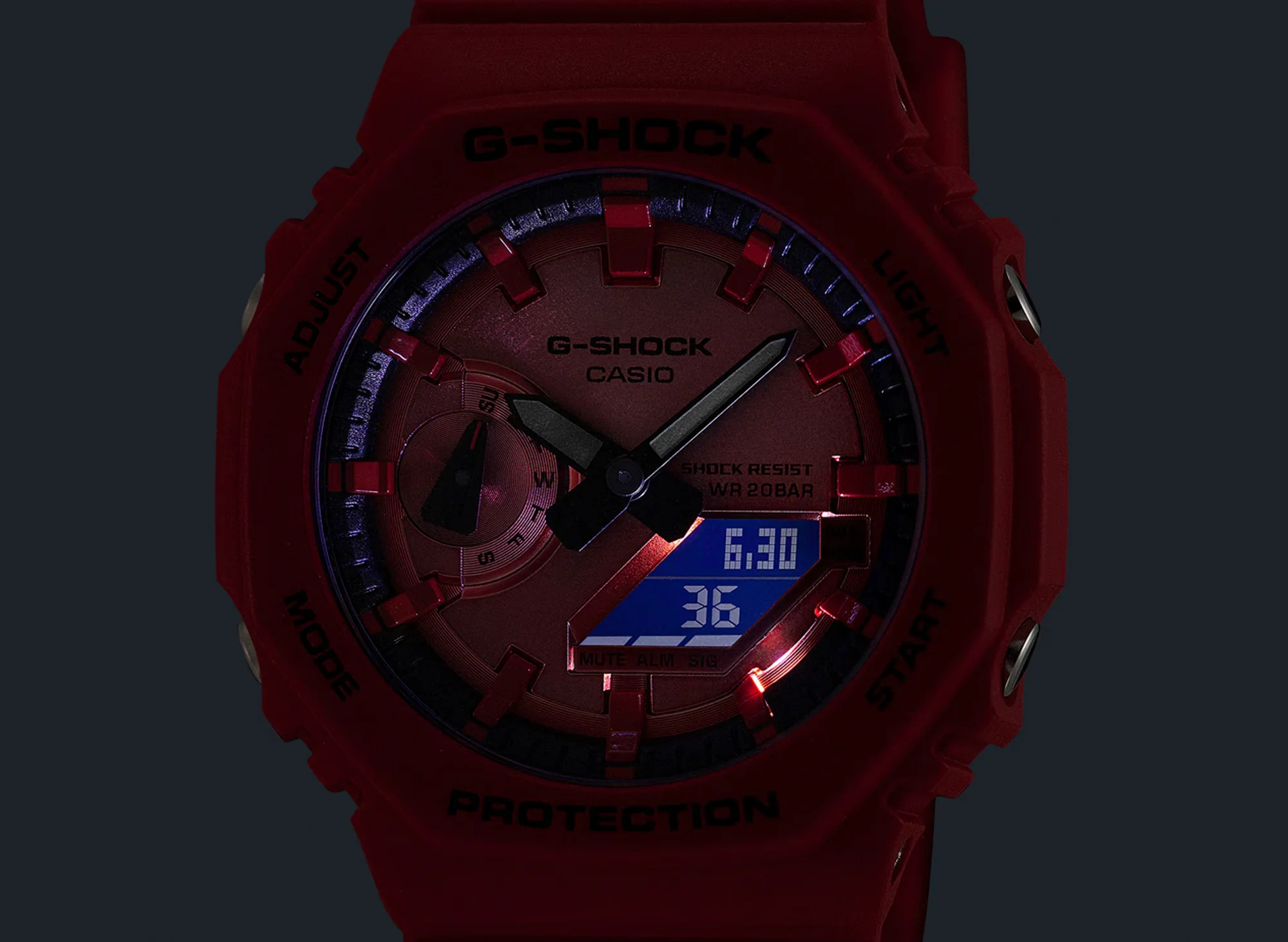 Casio G-Shock 2100 Series GA2100RRB-4A Watch - Image 3