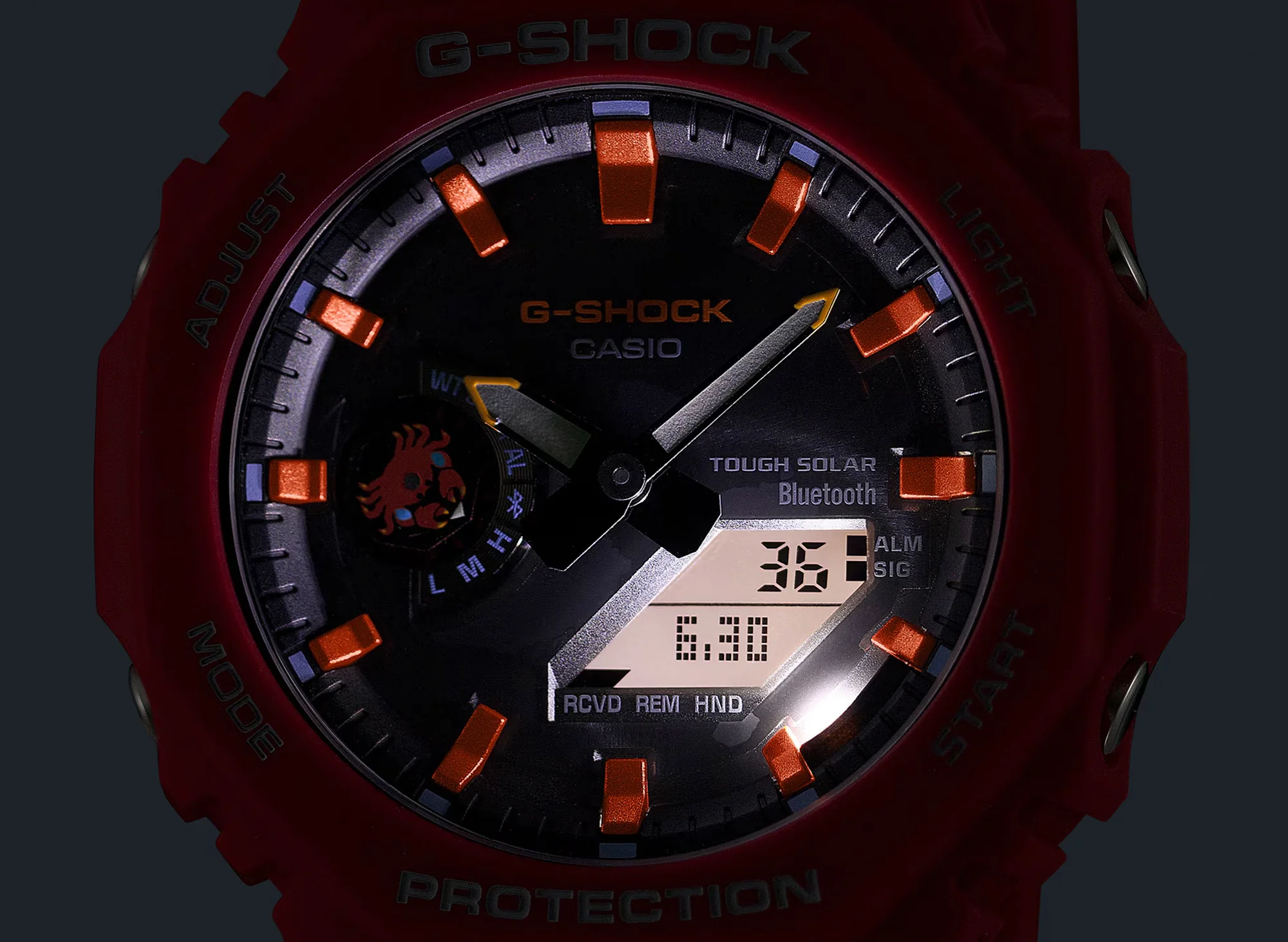 Casio G-Shock 2100 Series GAB2100DF-4A Watch 'Charles Darwin Foundation' in Orange - Image 4