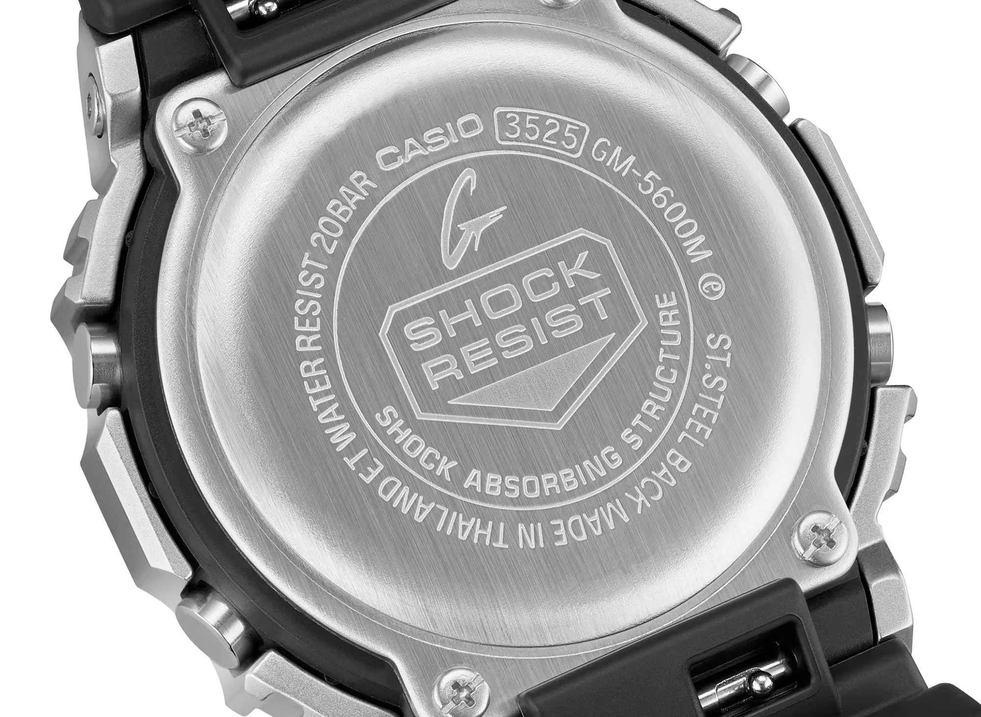 Casio G-Shock 5600 'G-Steel' Series GM5600M-1 Watch - Image 3