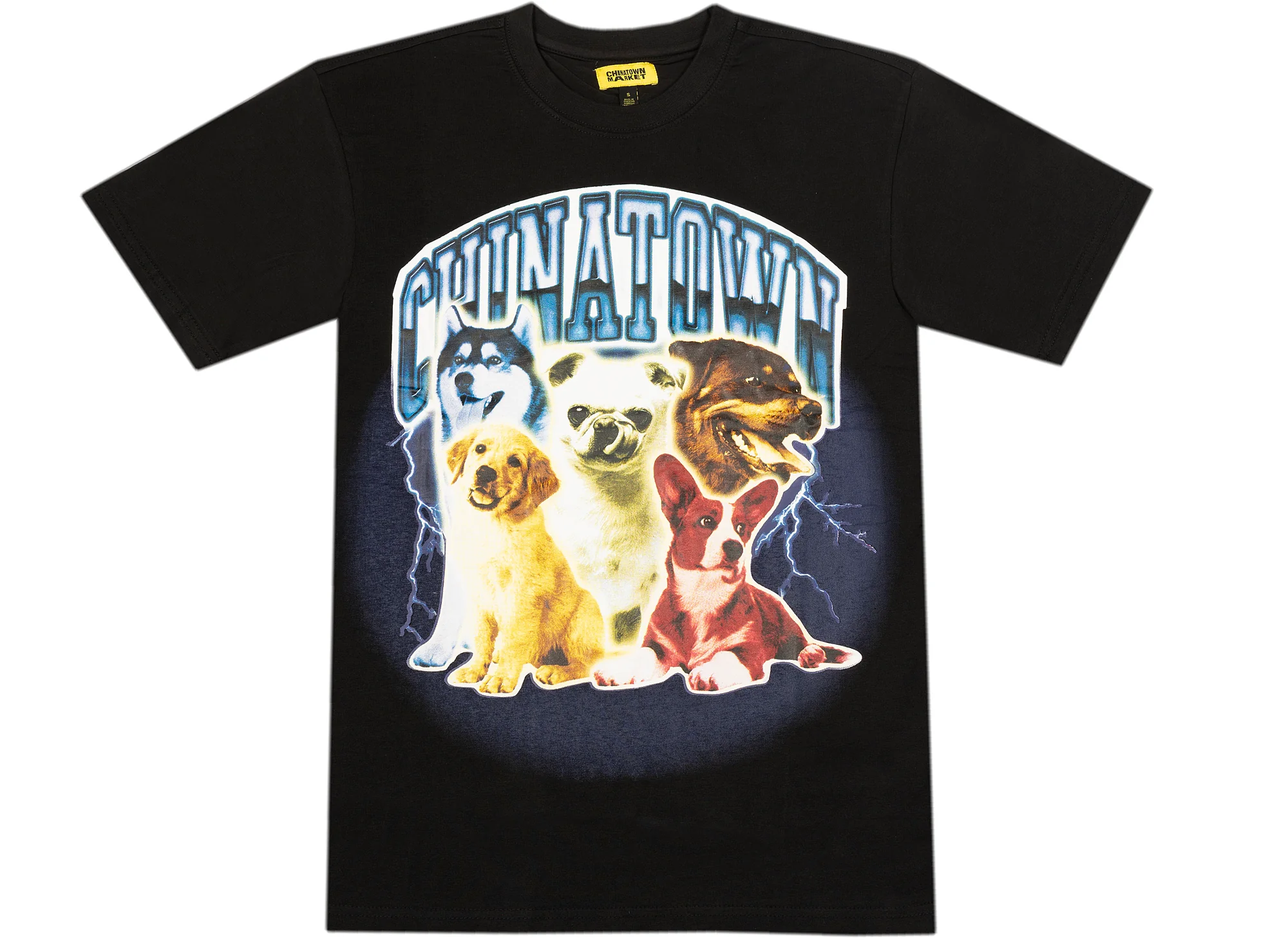 Chinatown Market Dawg Lightning Arc Tee in Black