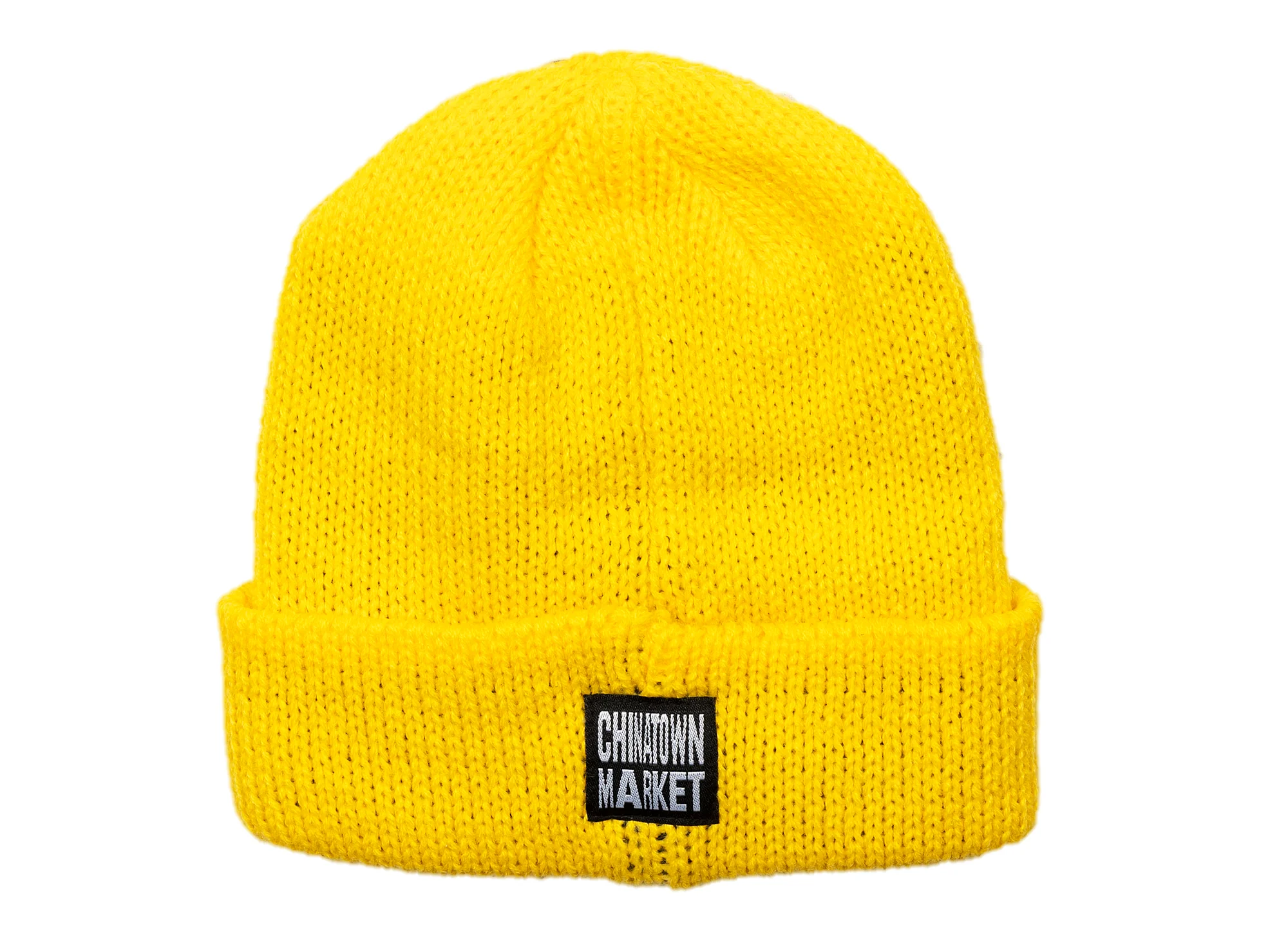 Chinatown Market Smiley Knitted Yellow Beanie - Image 2