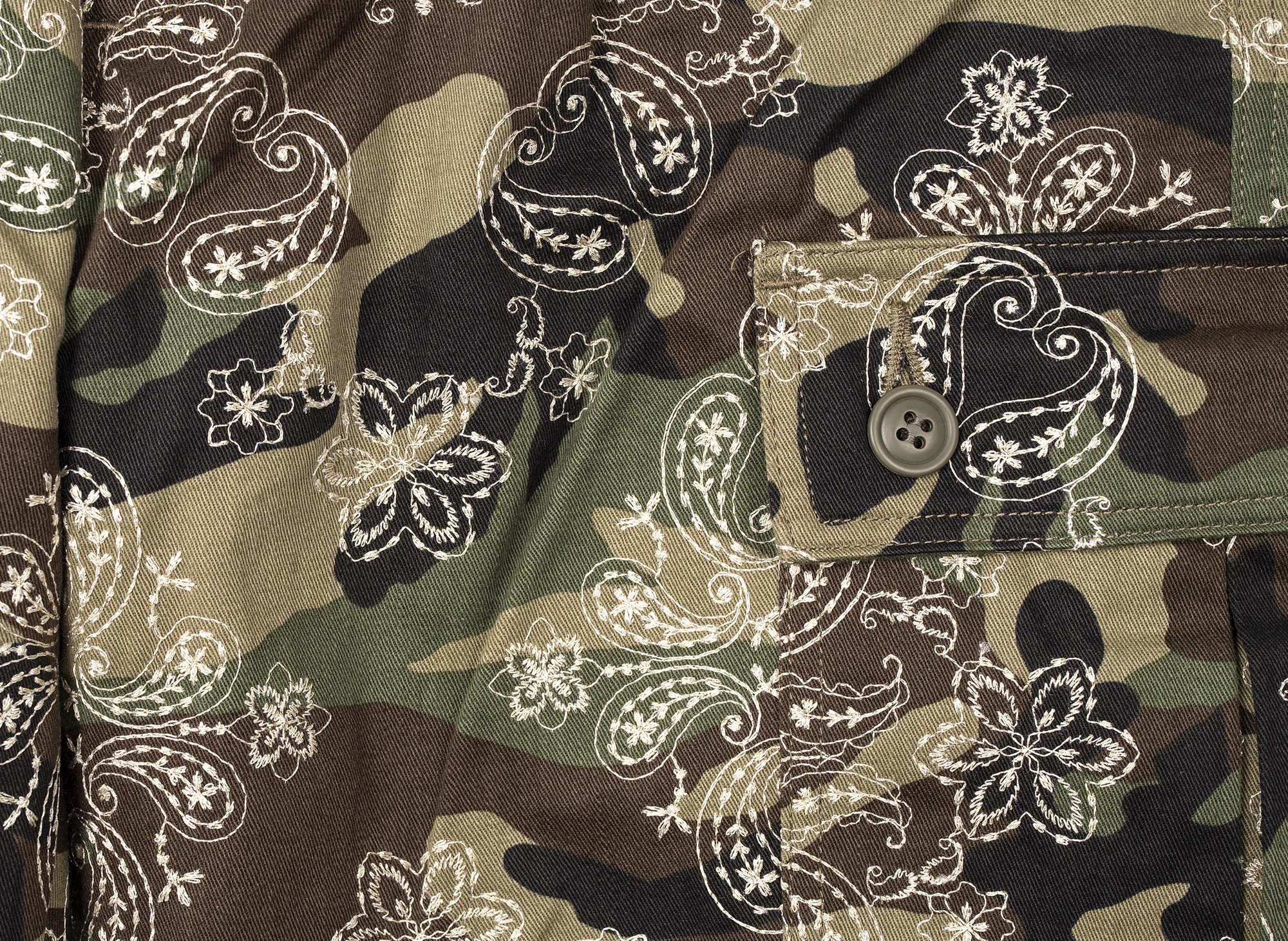 Clot Embroidered Paisley Camo 6 Pocket Pants - Image 2