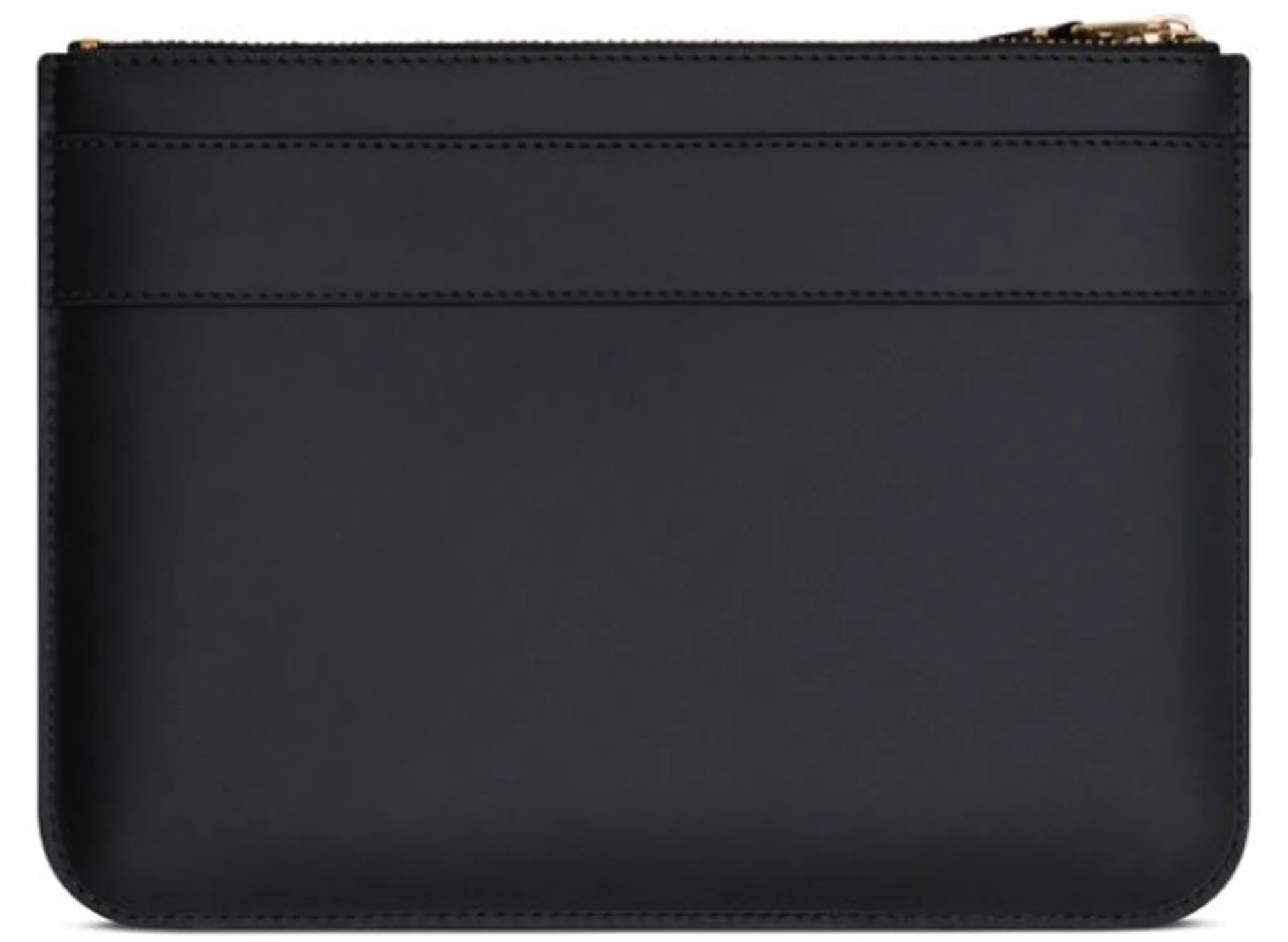 Comme des Garçon Wallet Big Bow Medium Zip Pouch in Black - Image 2