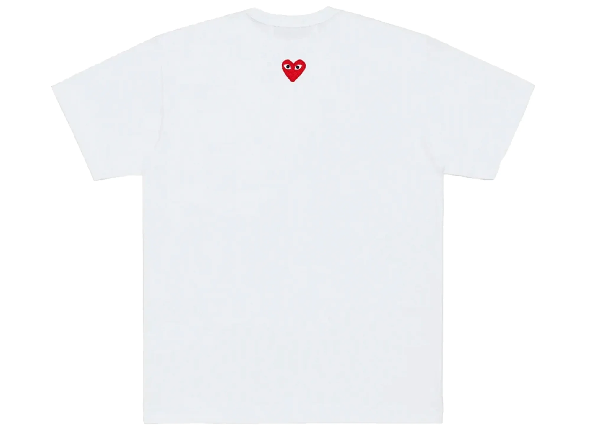Comme des Garçons Play Red Emblem Back Logo T-Shirt in White - Image 2