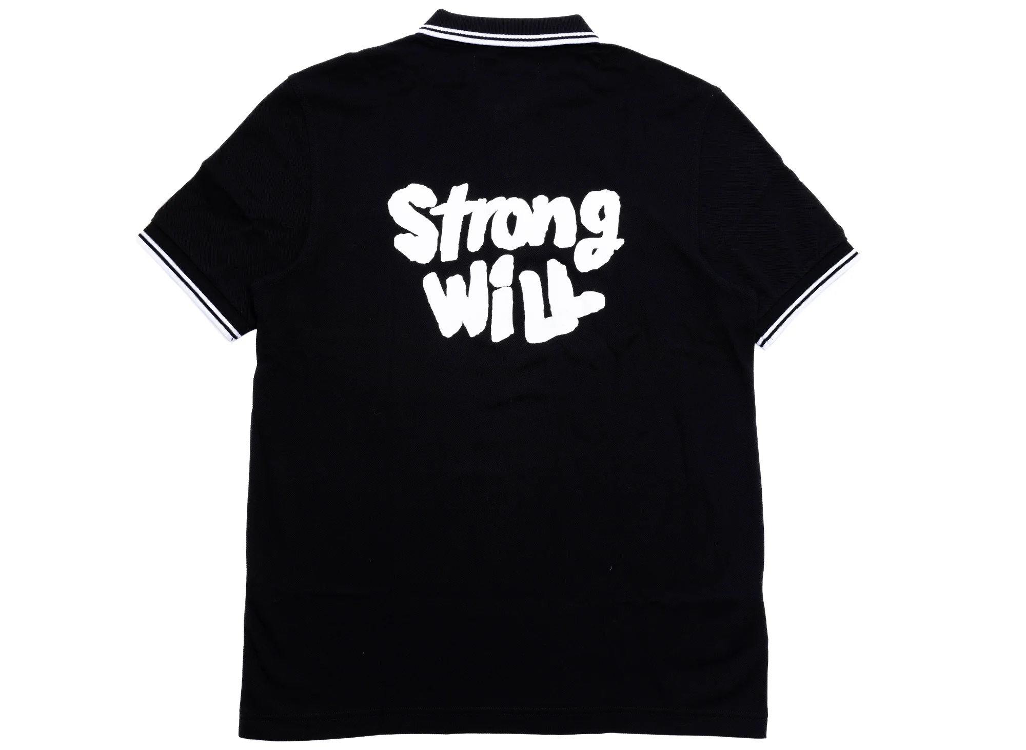 Comme des Garçons SHIRT x Fred Perry Strong Will Polo Shirt in Black - Image 2