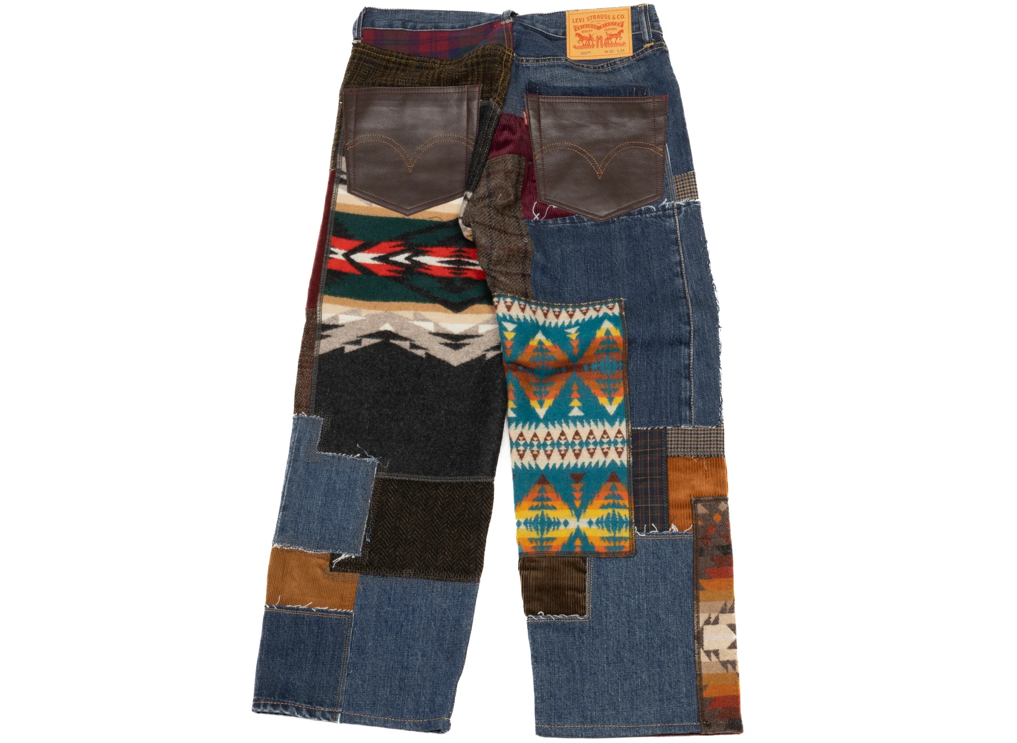 Comme des Garçons x Junya Watanabe MAN x Pendleton x Levi's 503 Denim Mixed Materials Pants - Image 2