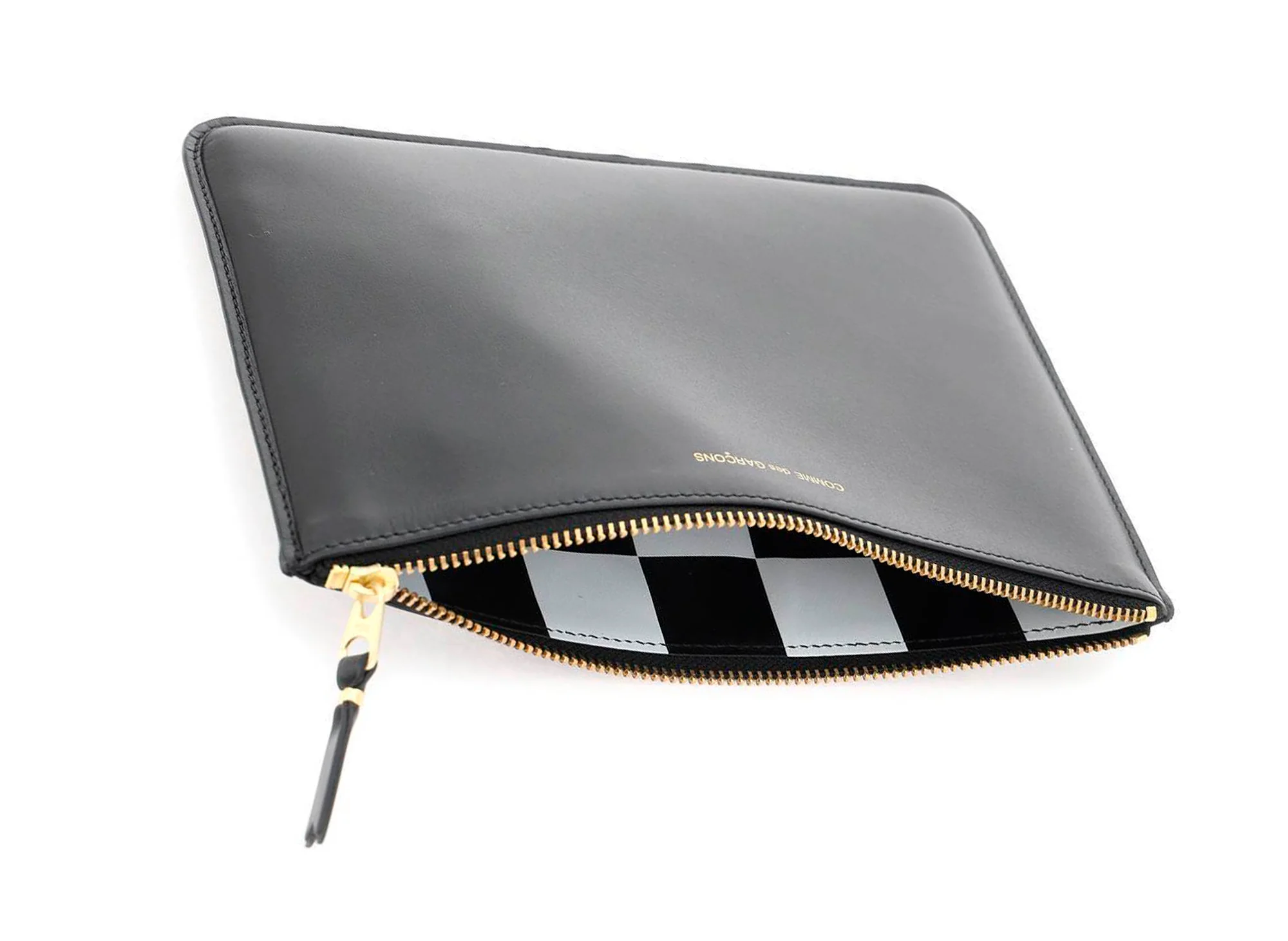 Comme des Garçon Checkered Interior Zip Wallet - Image 2