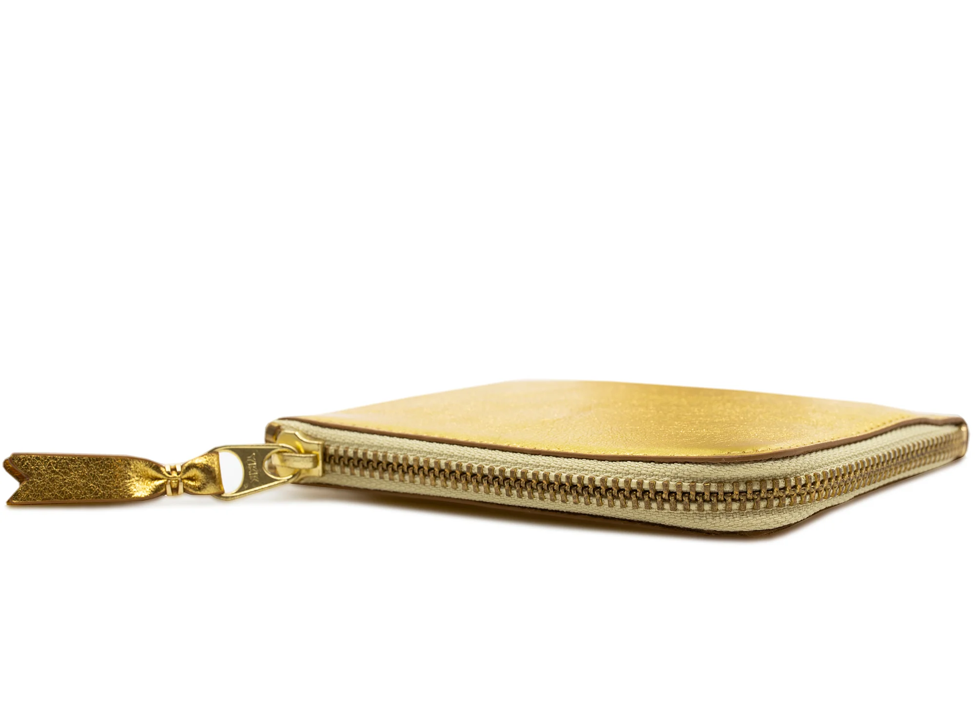Comme des Garçon Classic Gold Line Wallet in Gold - Image 2