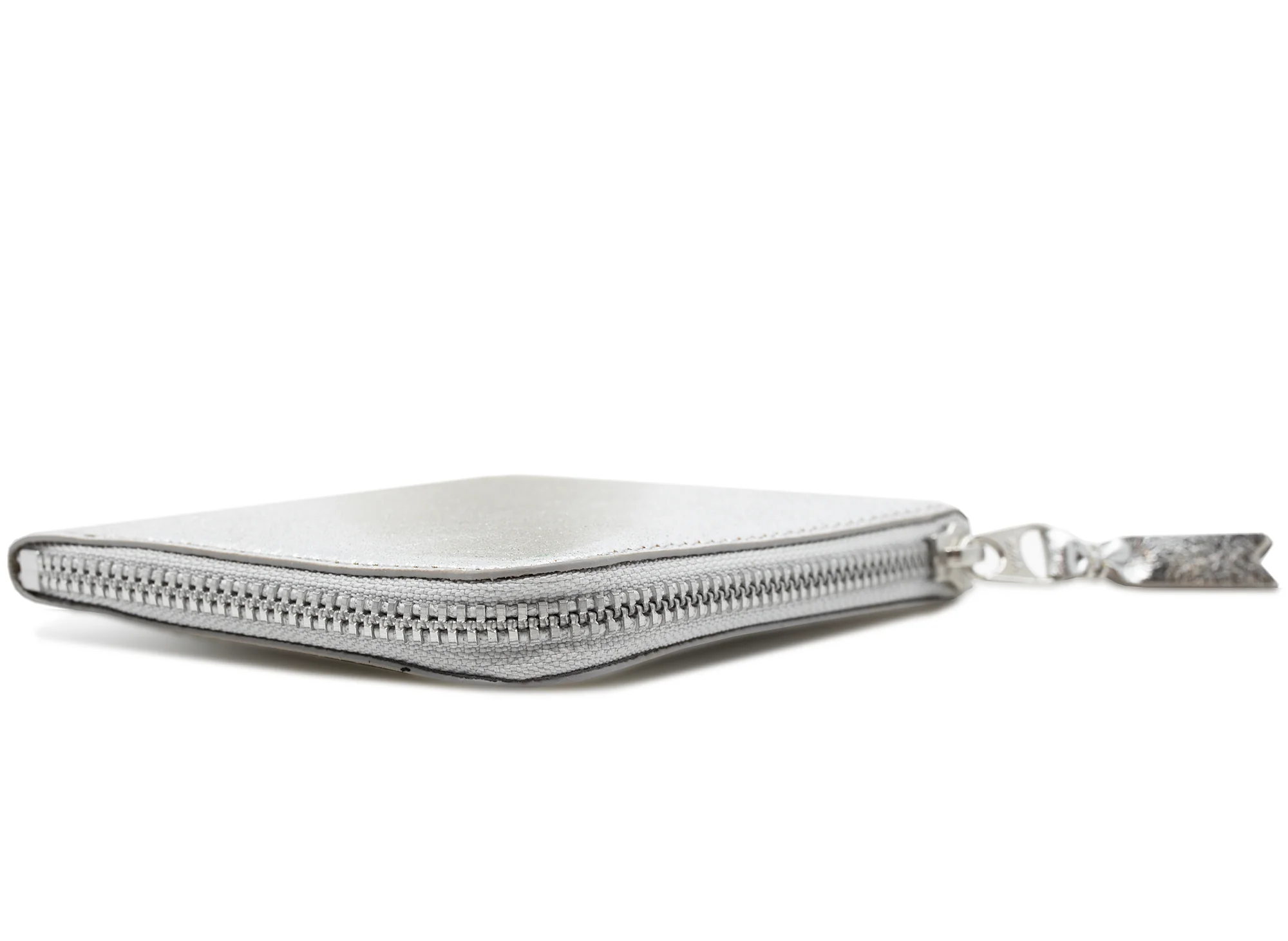 Comme des Garçon Classic Gold Line Wallet in Silver - Image 2