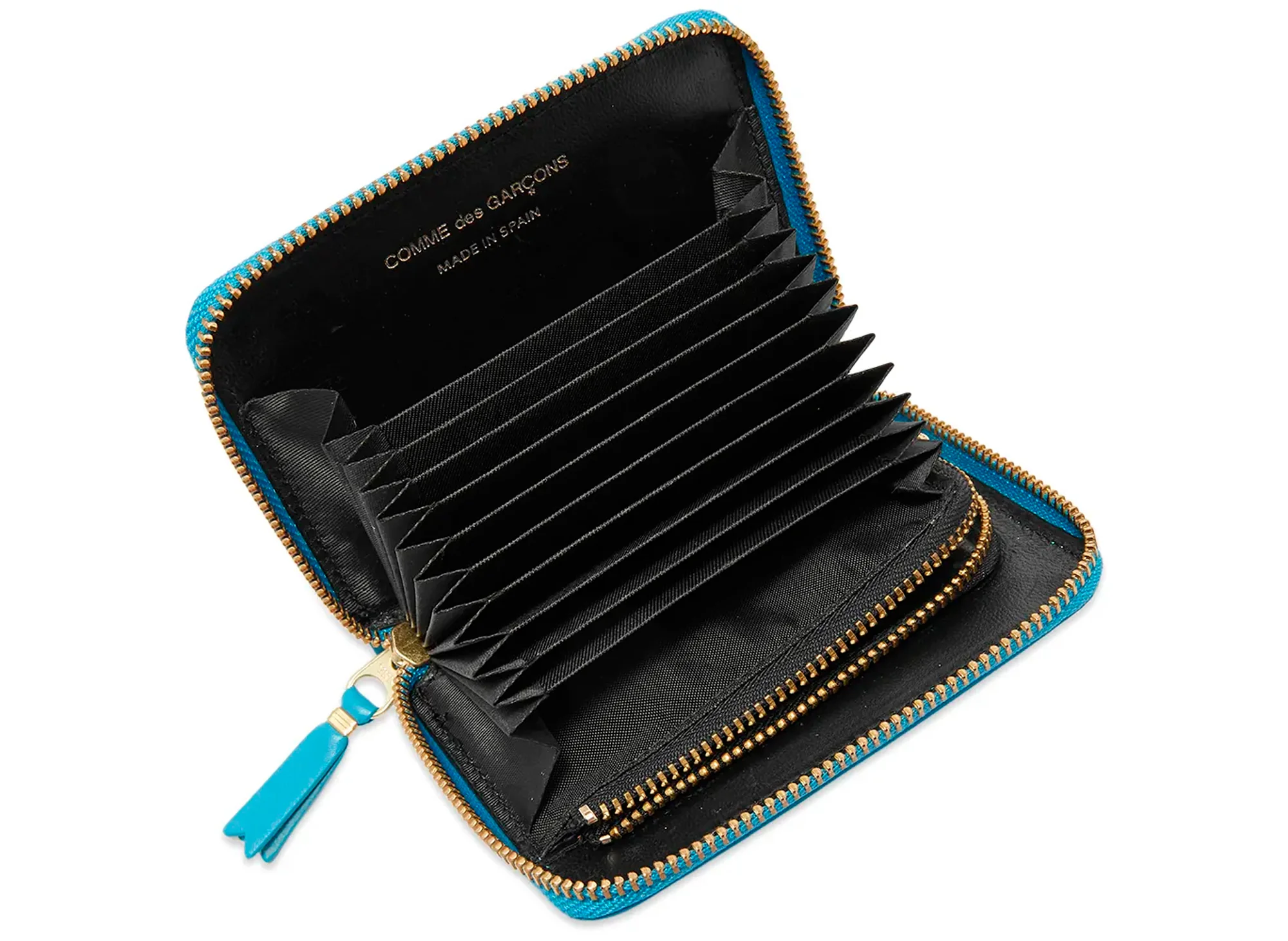 Comme des Garçon Classic Leather Wallet in Blue - Image 2