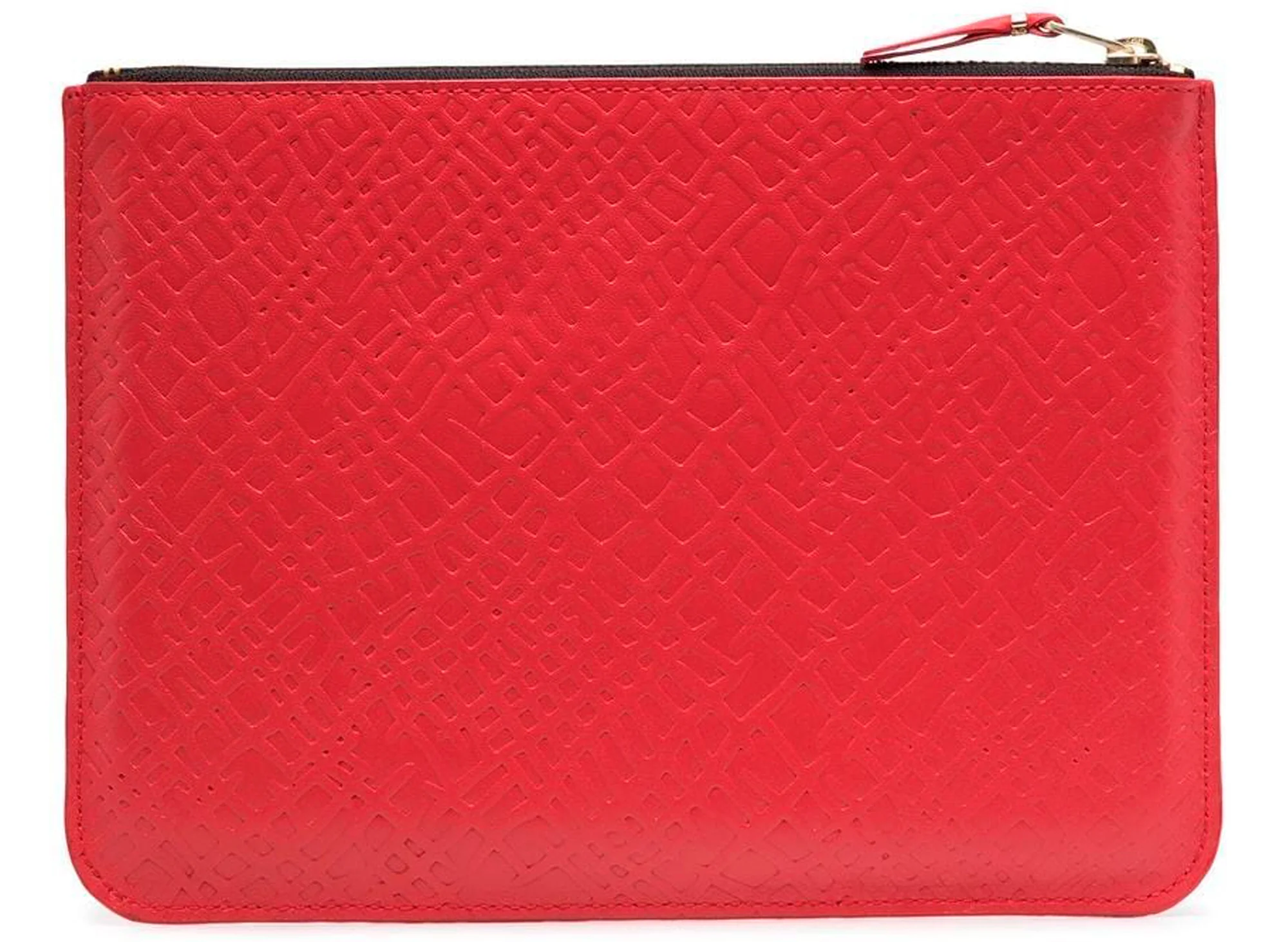 Comme des Garçon Embossed Roots Wallet in Red - Image 2