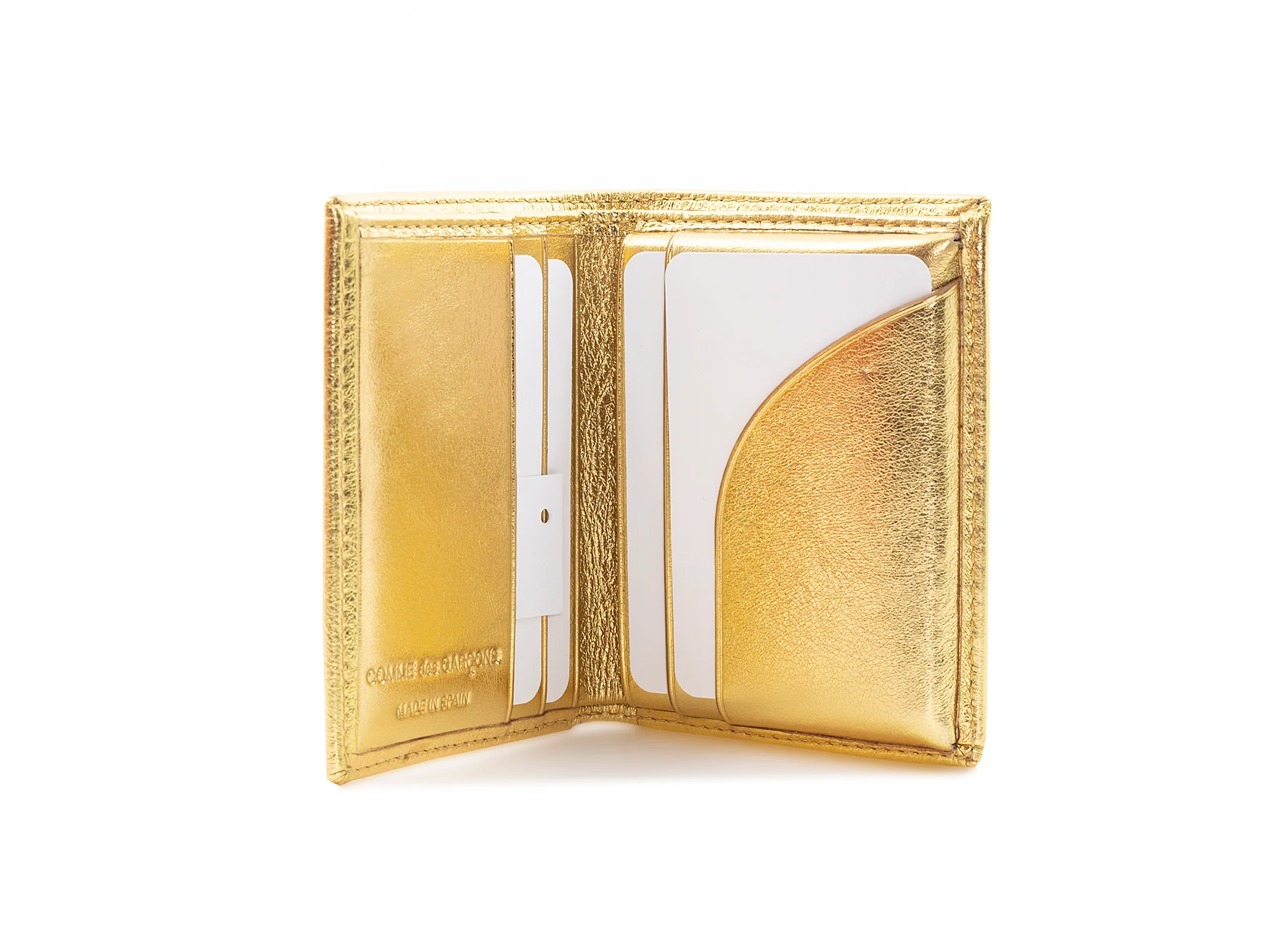 Comme des Garçon Gold Line Wallet in Gold - Image 2