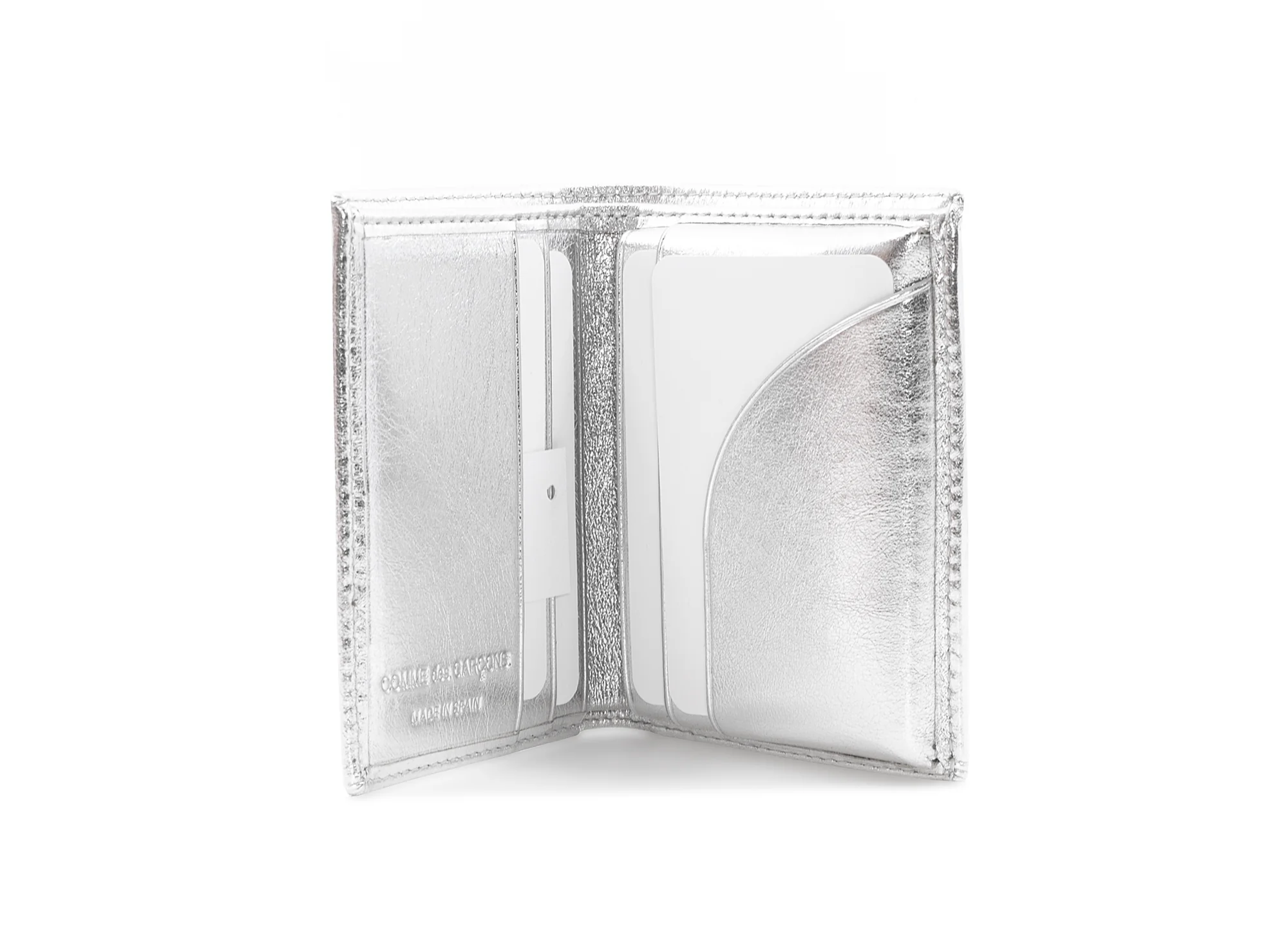 Comme des Garçon Gold Line Wallet in Silver - Image 2