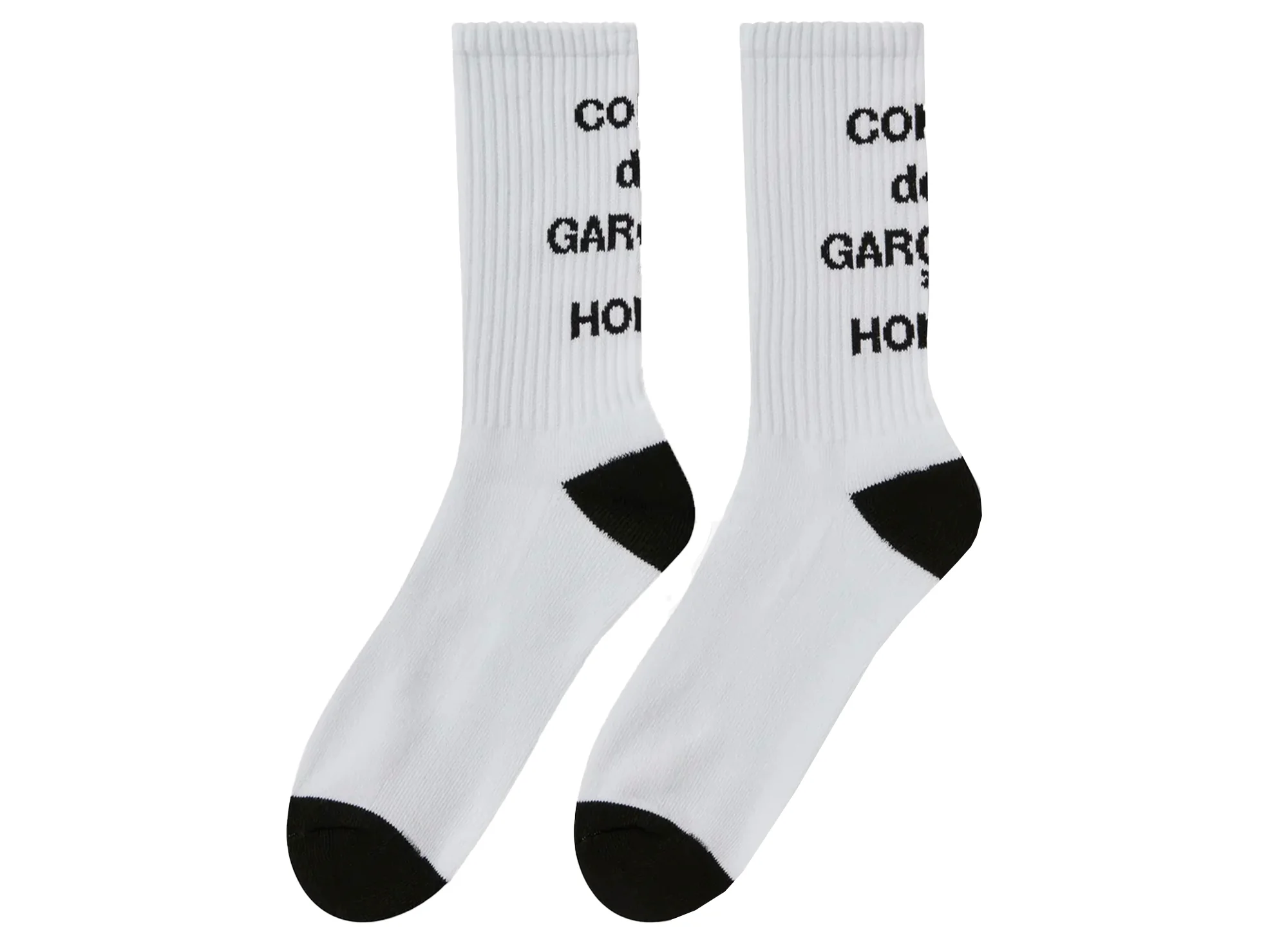 Comme des Garçon HOMME Socks in White v1 - Image 2