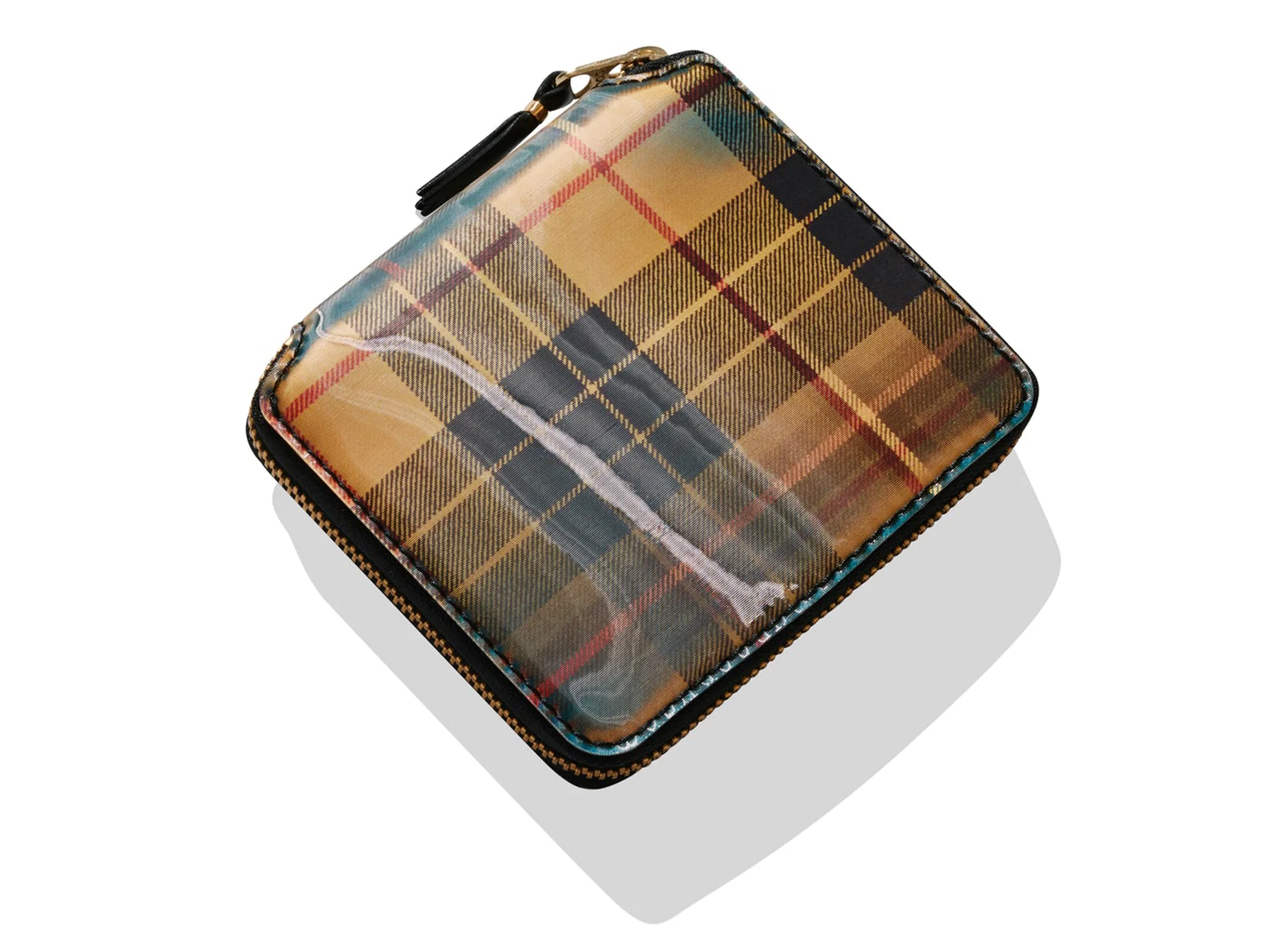 Comme des Garçon Lenticular Tartan SA2100 Wallet 'Yellow/Green' - Image 3