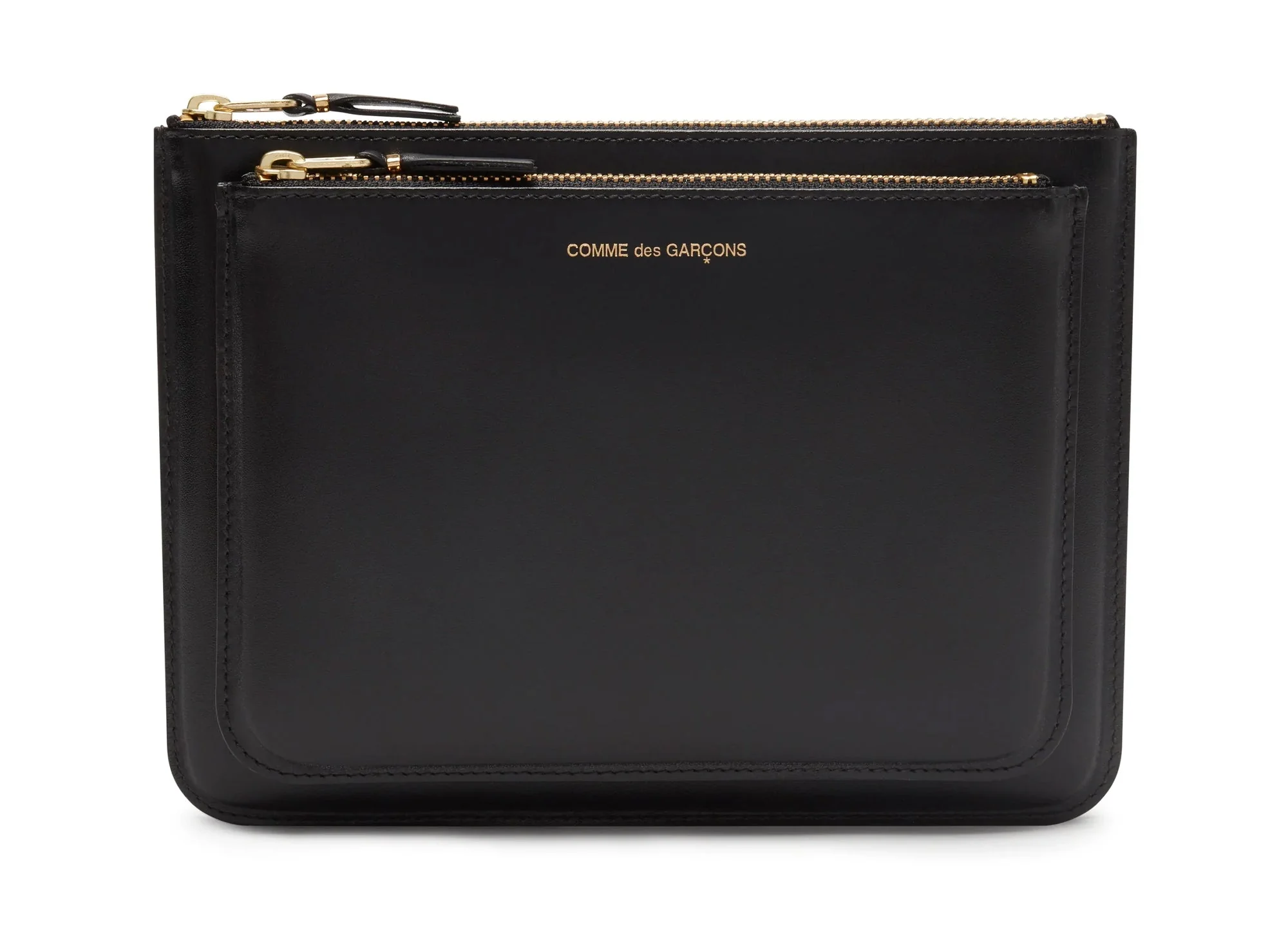 Comme des Garçon Outside Pocket Zip Pouch in Black