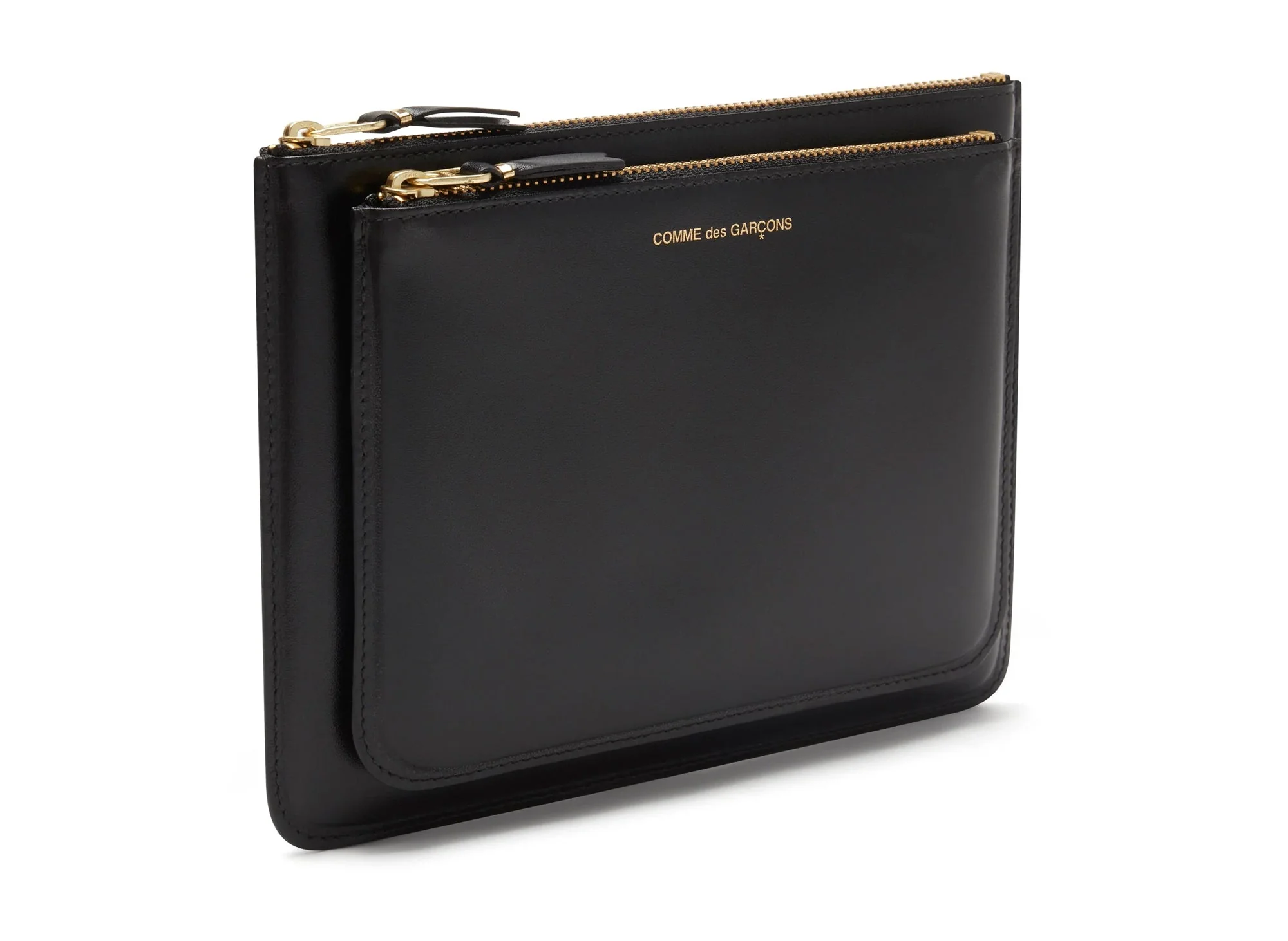 Comme des Garçon Outside Pocket Zip Pouch in Black - Image 3