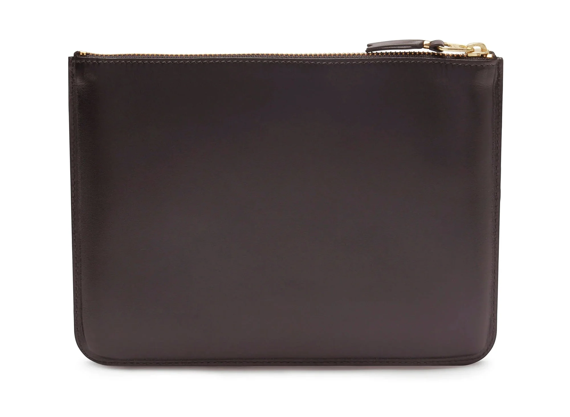 Comme des Garçon Outside Pocket Zip Pouch in Brown - Image 2