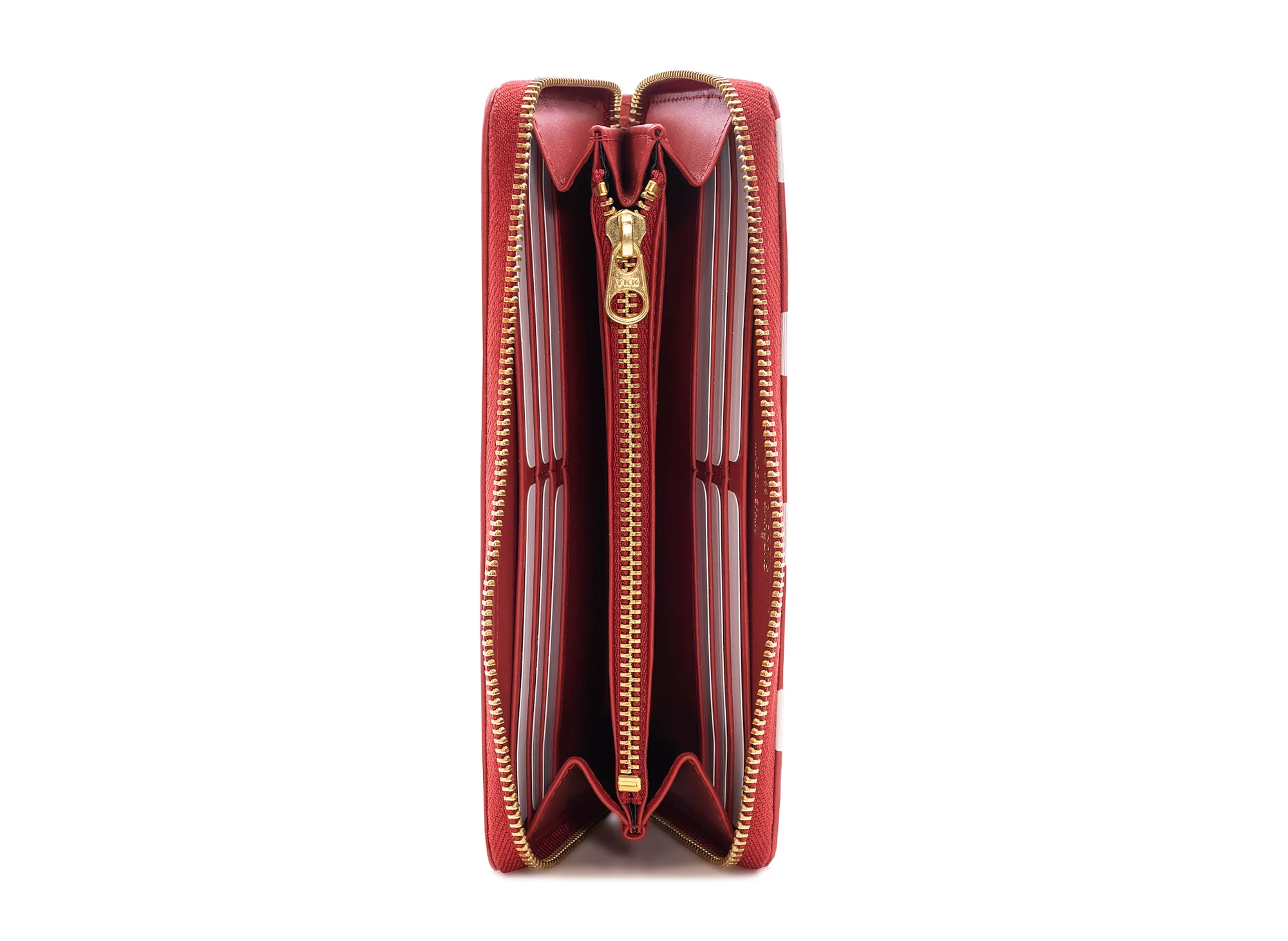 Comme des Garçon Polka Dots Printed Wallet in Red - Image 2