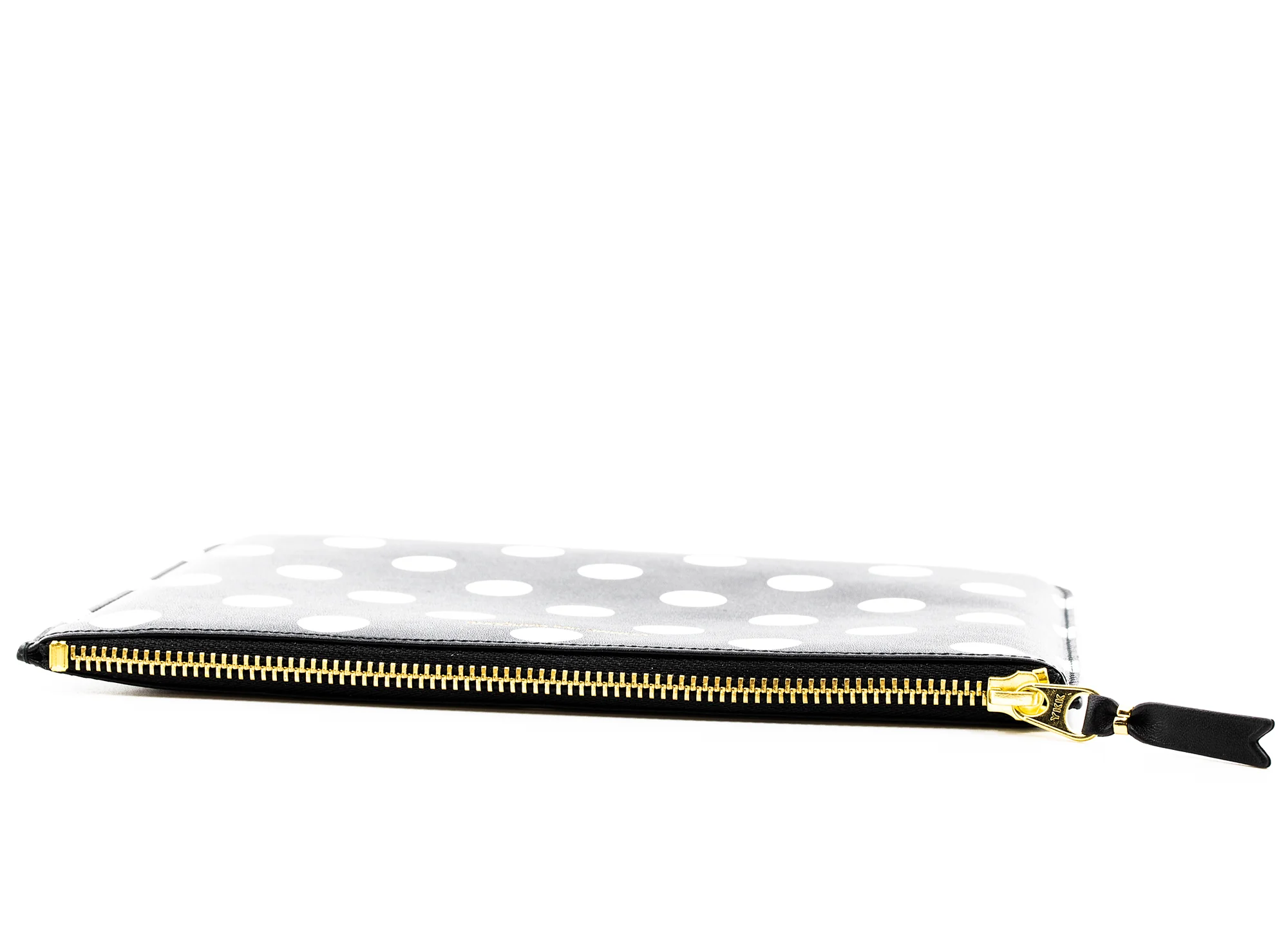 Comme des Garçon Polka Dots Printed Wallet in Black - Image 2