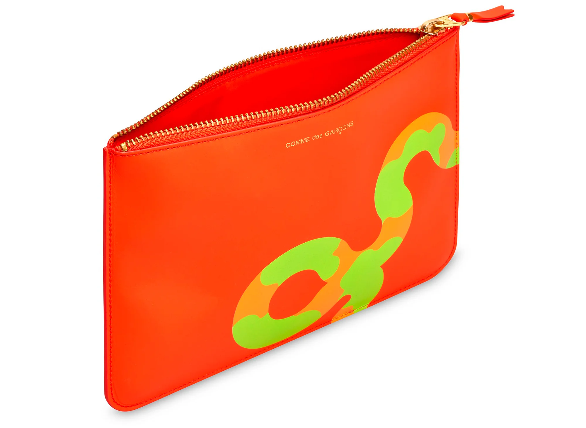 Comme des Garçon Ruby Eyes Wallet in Orange - Image 3