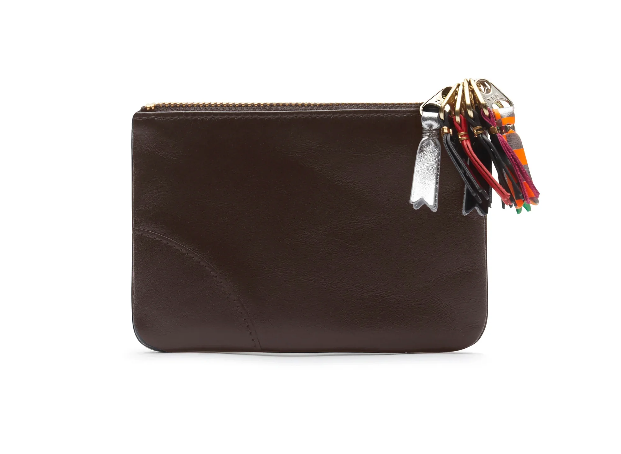Comme des Garçon SA8100 Zipper Pull Wallet in Brown - Image 2