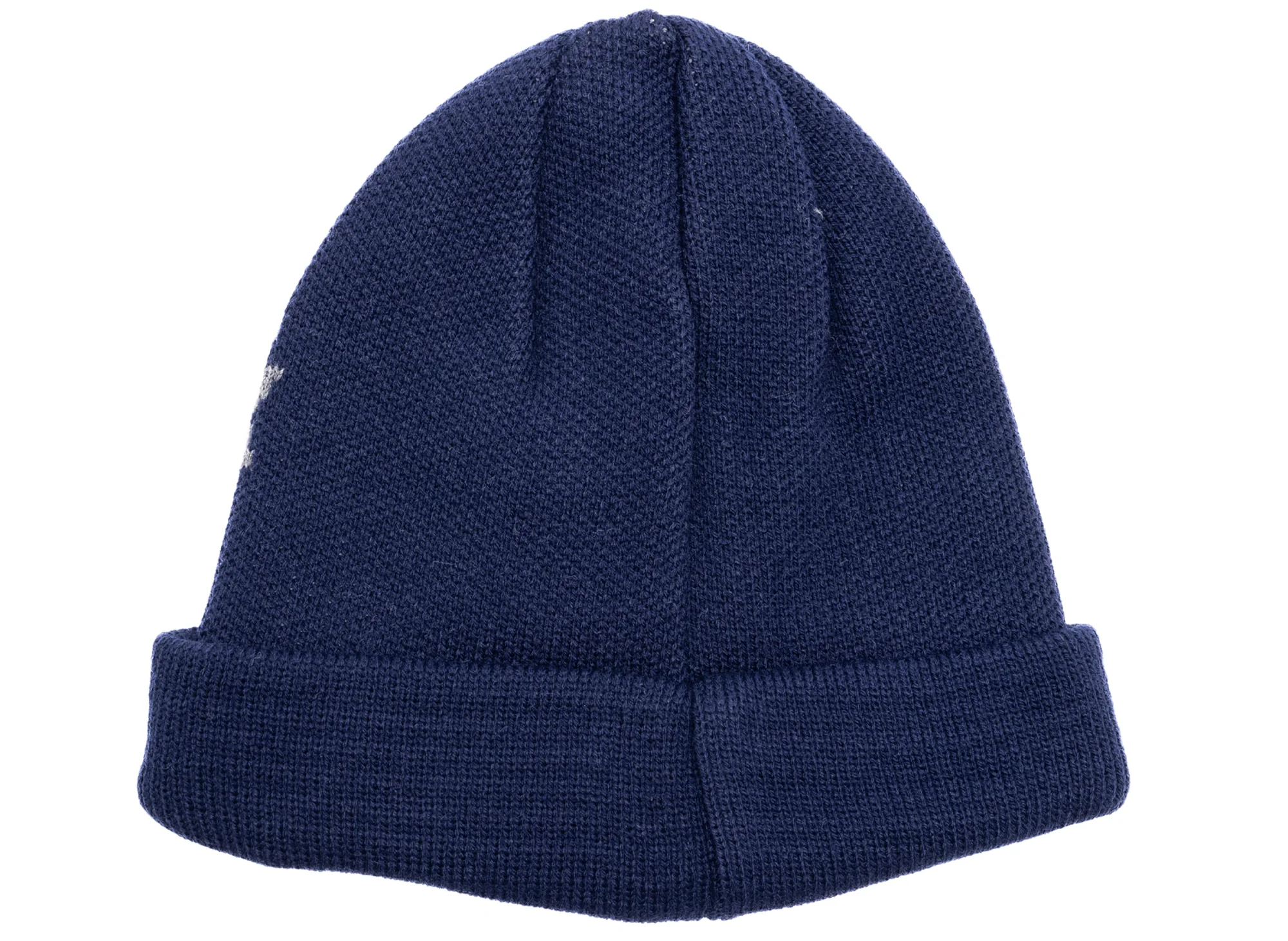 Comme des Garçon SHIRT Live Free Jacquard Beanie in Navy - Image 2