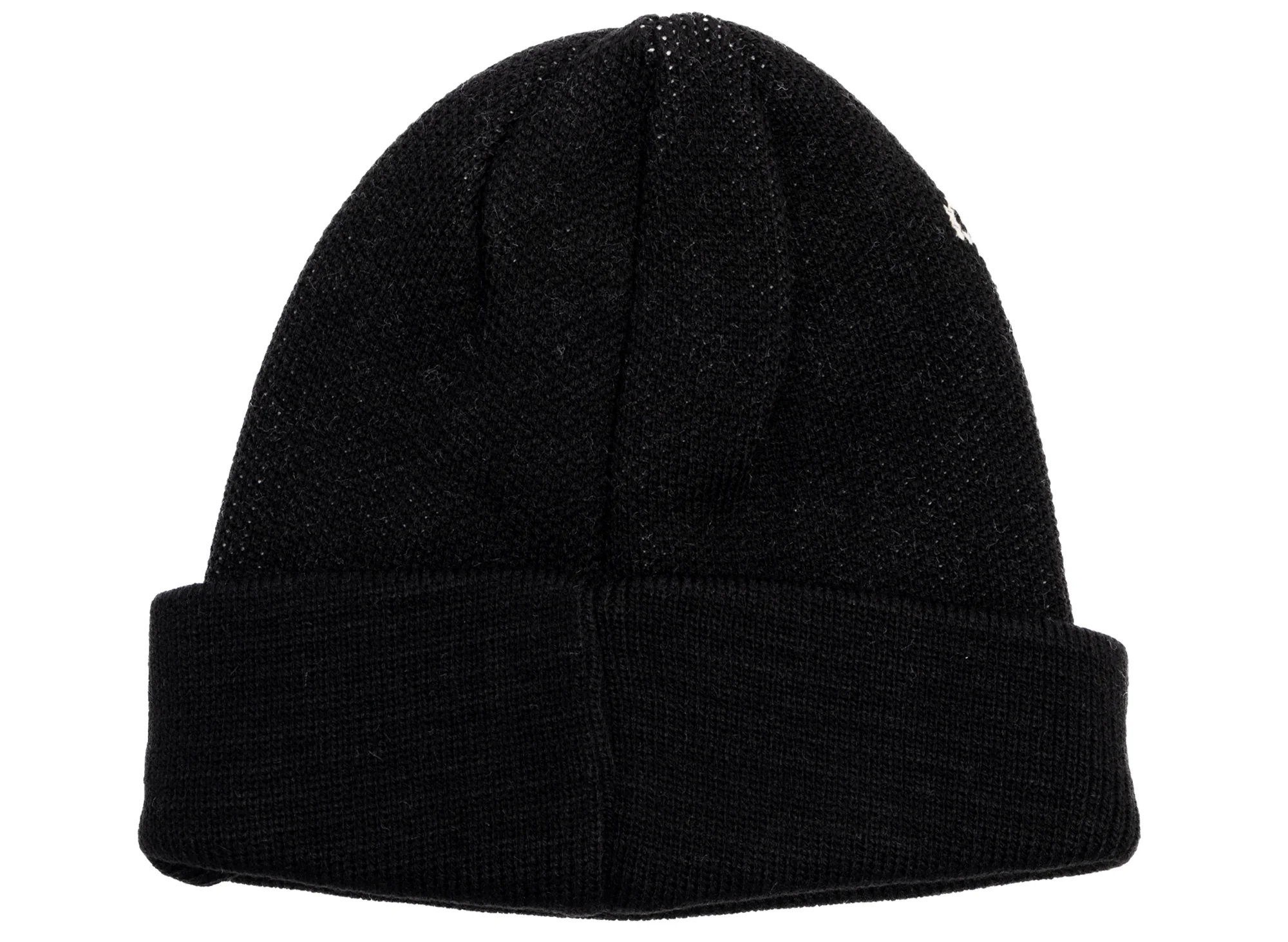 Comme des Garçon SHIRT Strong Will Jacquard Beanie in Black - Image 2