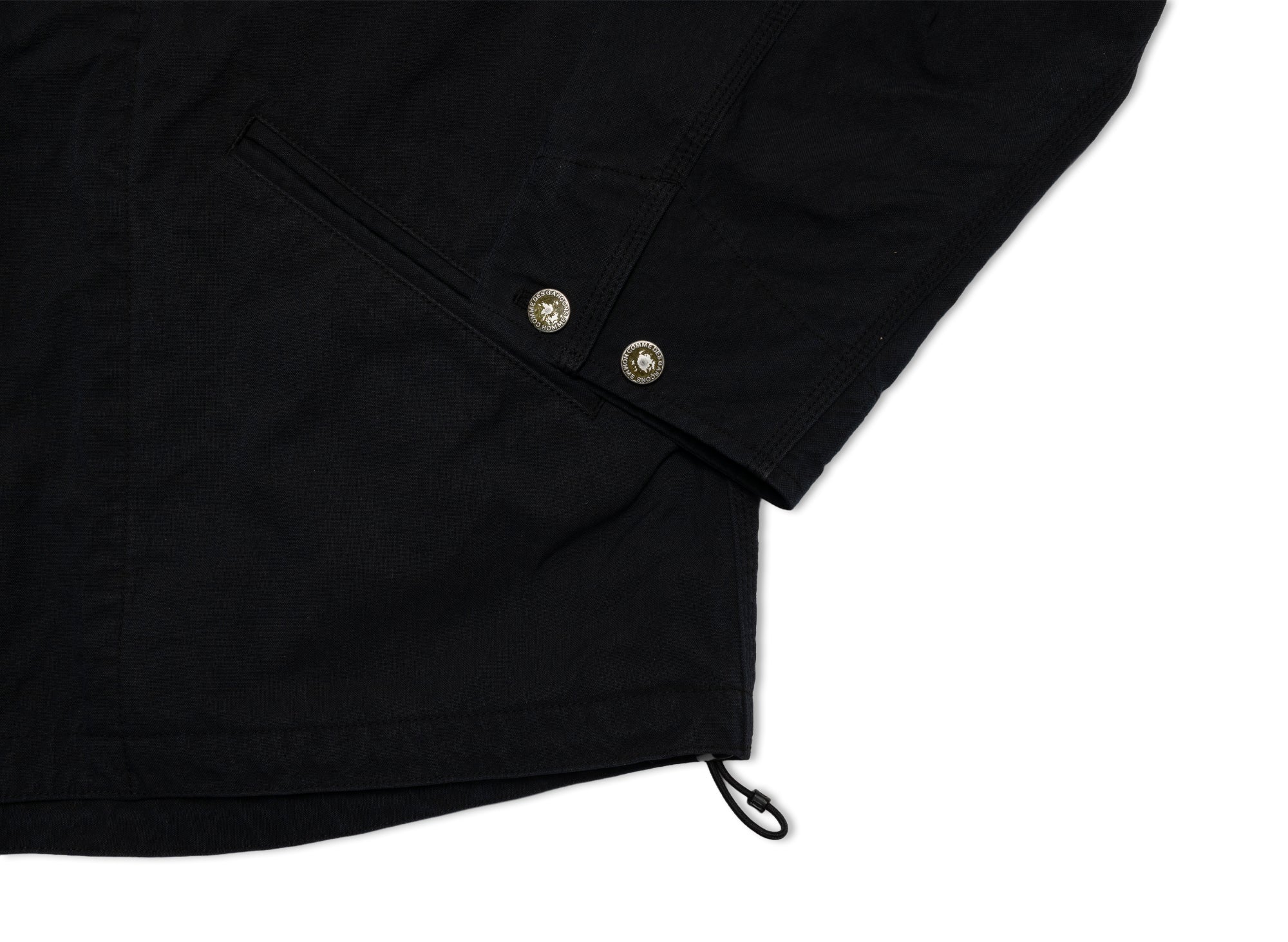 Comme des Garçons HOMME Hooded Workwear Jacket in Black - Image 3