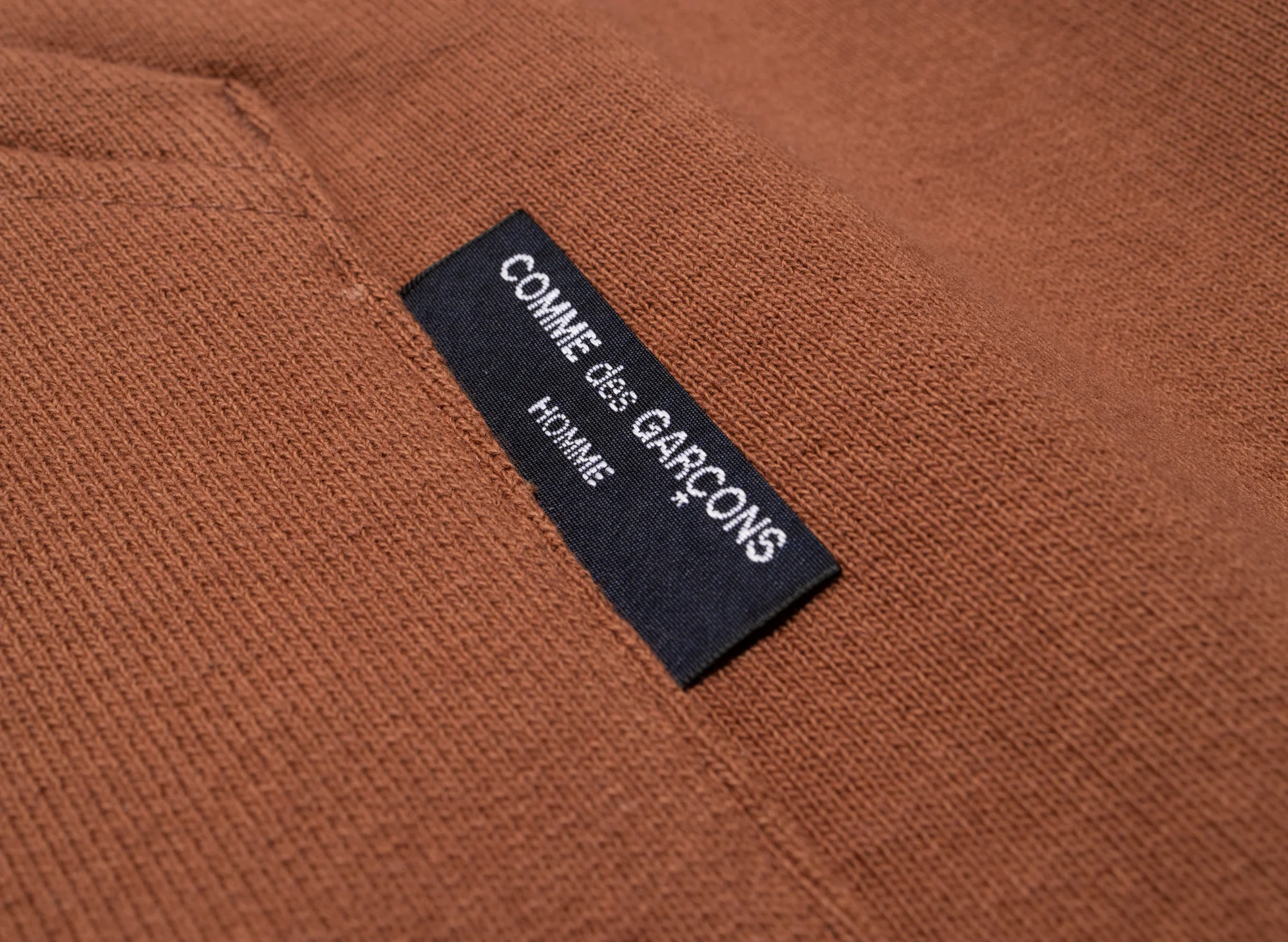 Comme des Garçons Homme Logo Hoodie in Charcoal Brown - Image 2