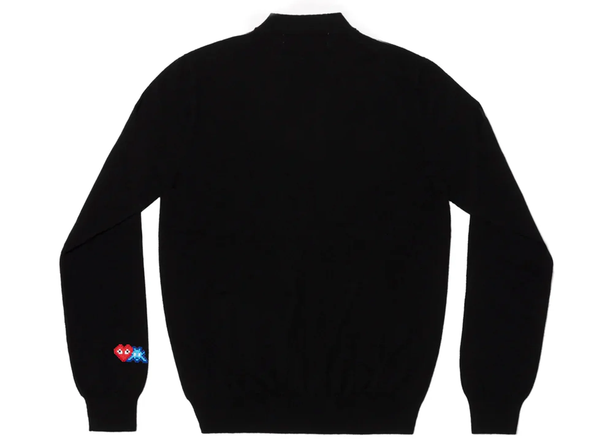 Comme des Garçons PLAY Invader Cardigan in Black - Image 2