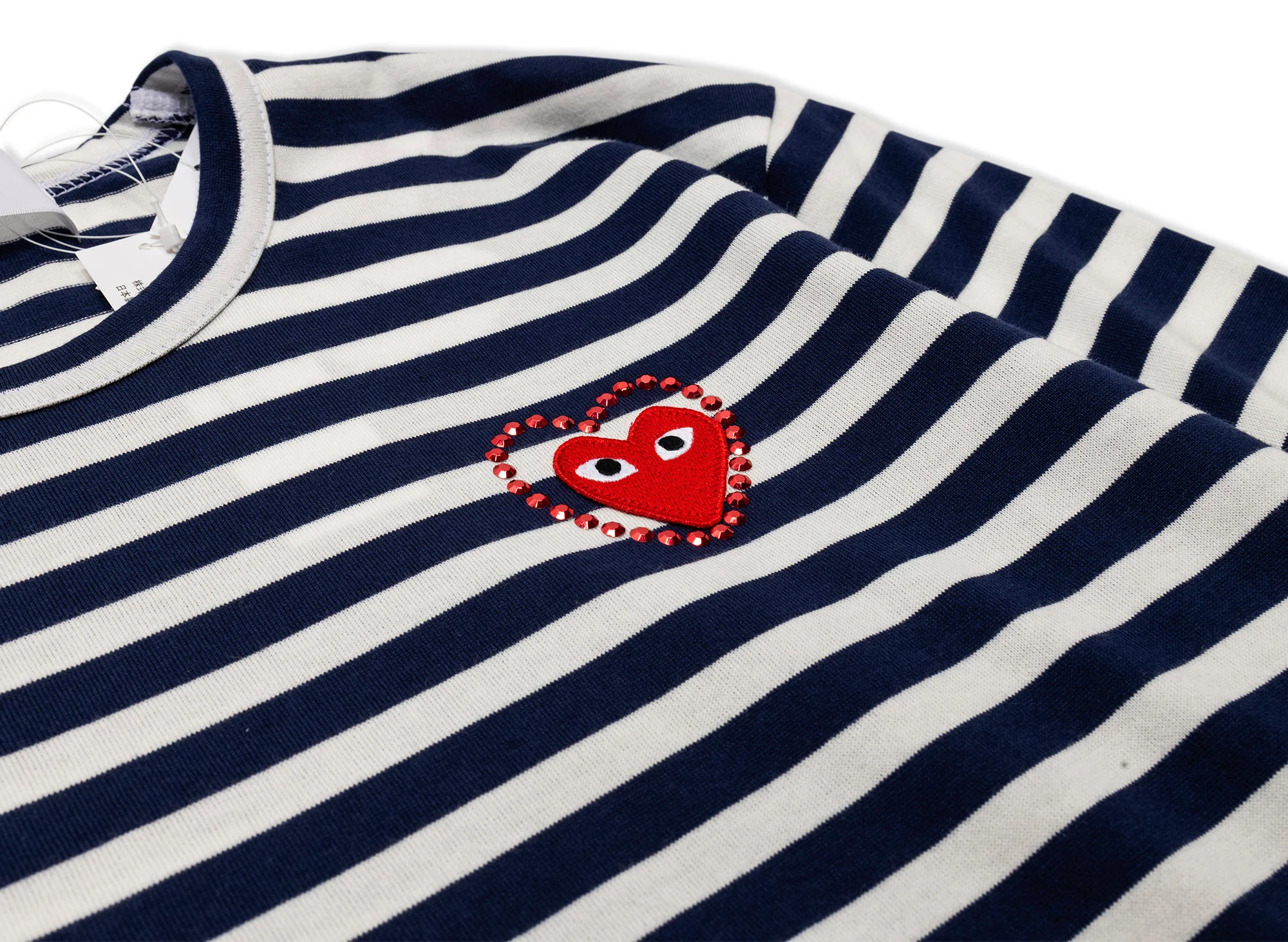 Comme des Garçons PLAY Metal Stone Emblem L/S Tee - Image 2