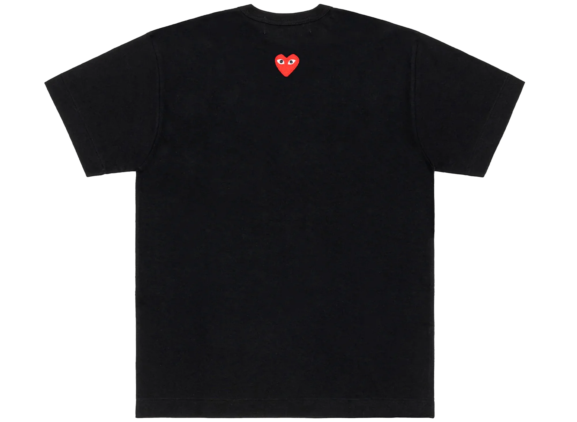 Comme des Garçons Play Red Emblem Back Logo T-Shirt in Black - Image 2