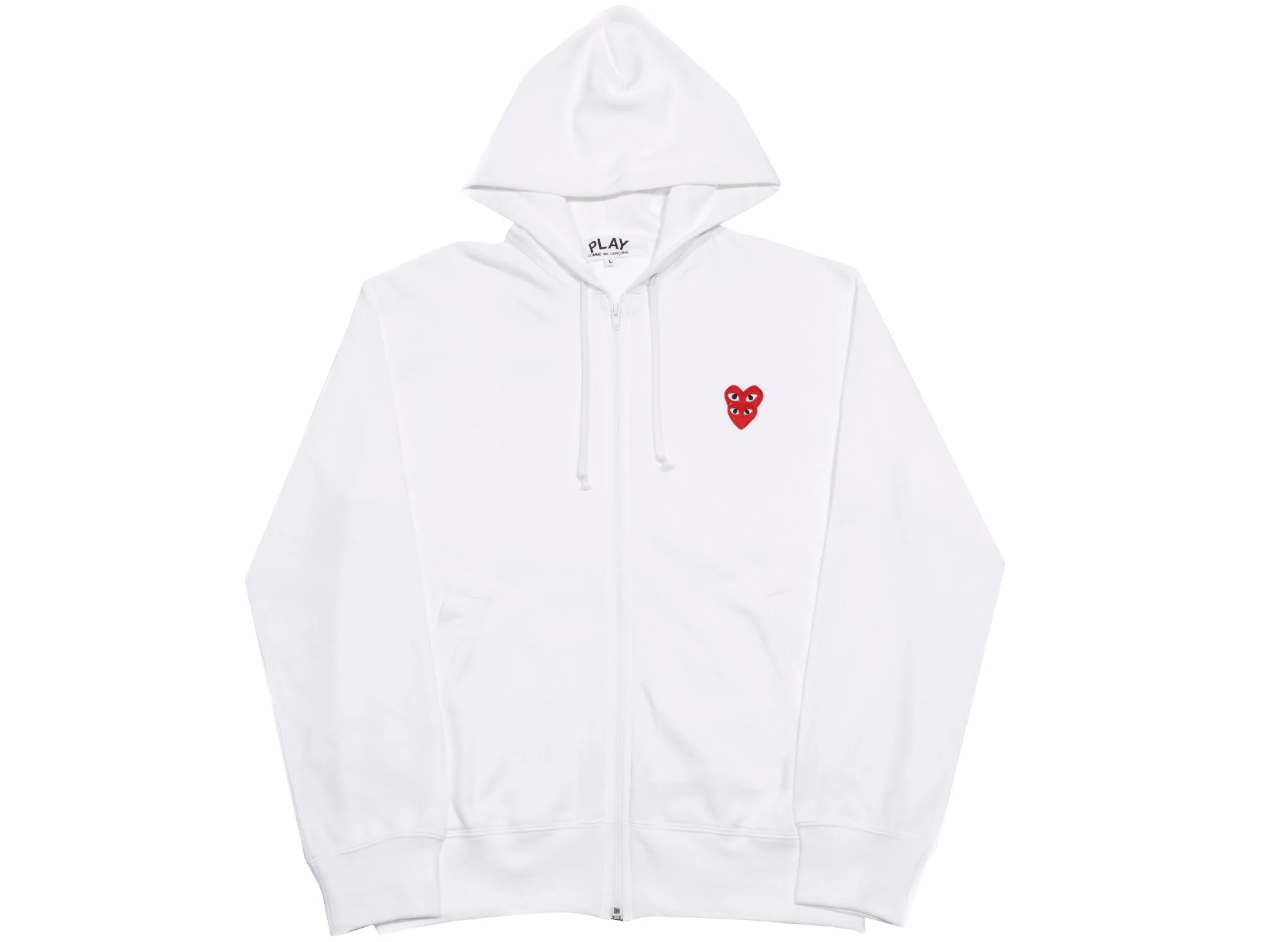 Comme des Garçons Play Zip-Up Double Heart Hoodie