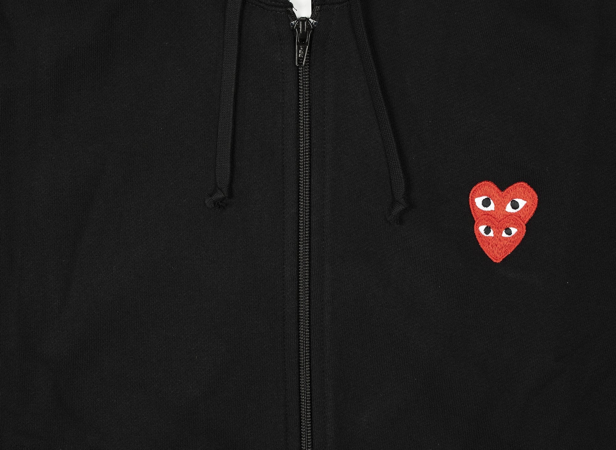 Comme des Garçons Play Zip-Up Double Heart Hoodie - Image 2