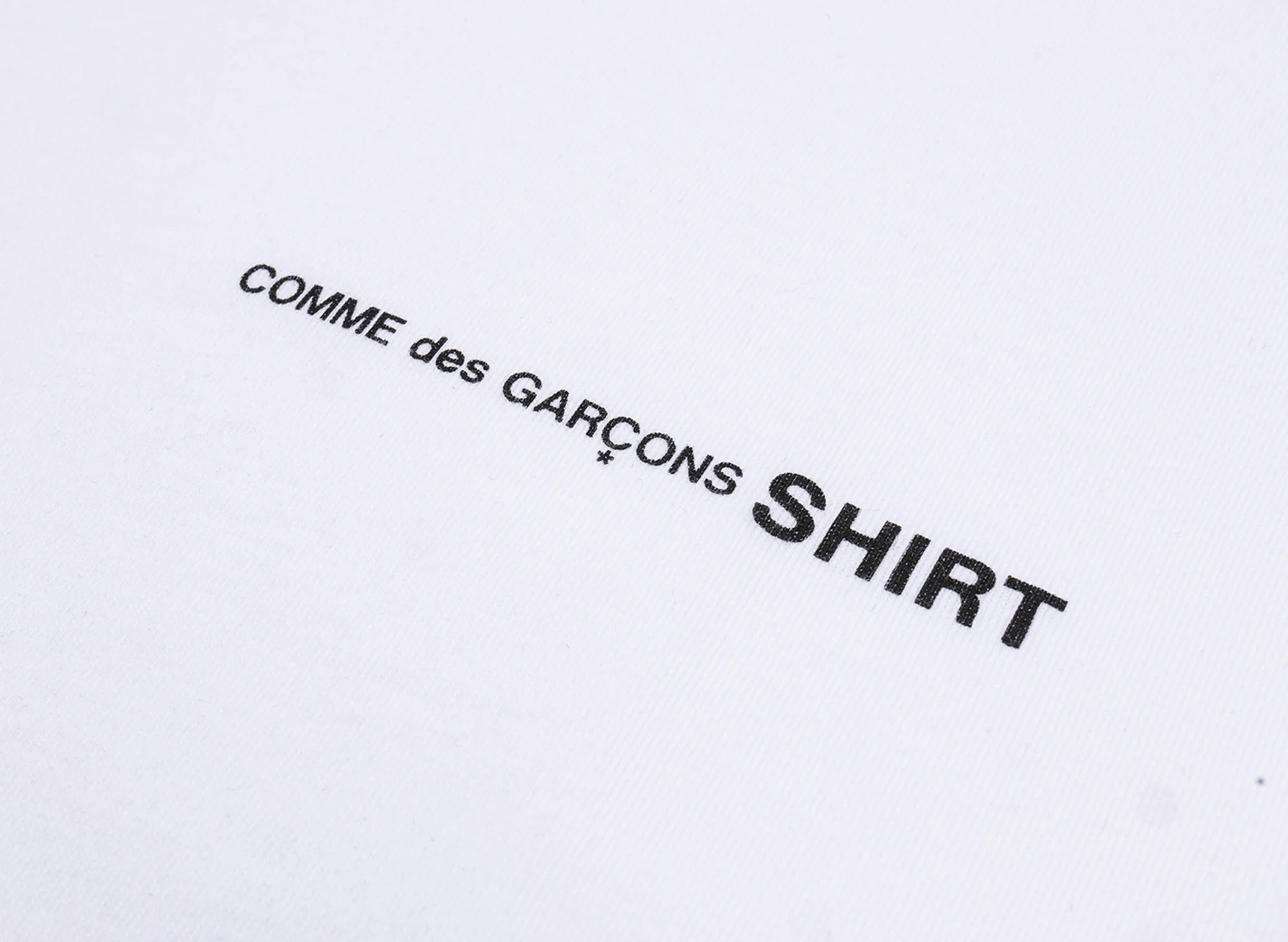 Comme des Garçons SHIRT Core Logo Tee in White - Image 2