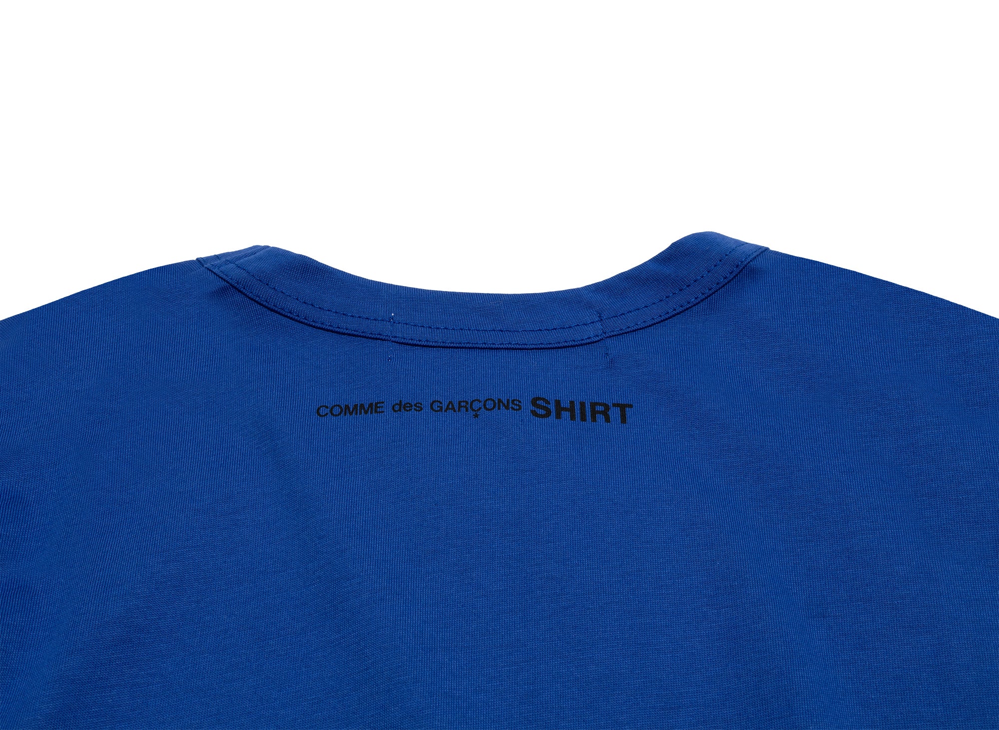 Comme des Garçons SHIRT Logo Tee Oversized in Blue - Image 2