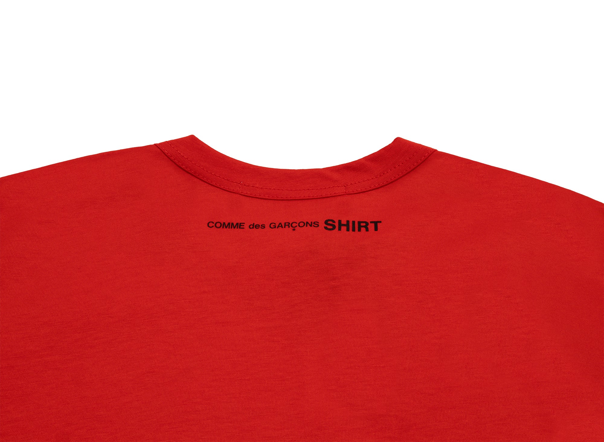 Comme des Garçons SHIRT Logo Tee Oversized in Red - Image 2