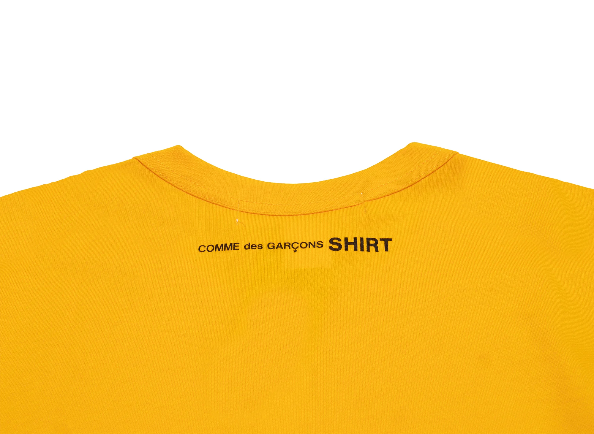 Comme des Garçons SHIRT Logo Tee Oversized in Yellow - Image 2