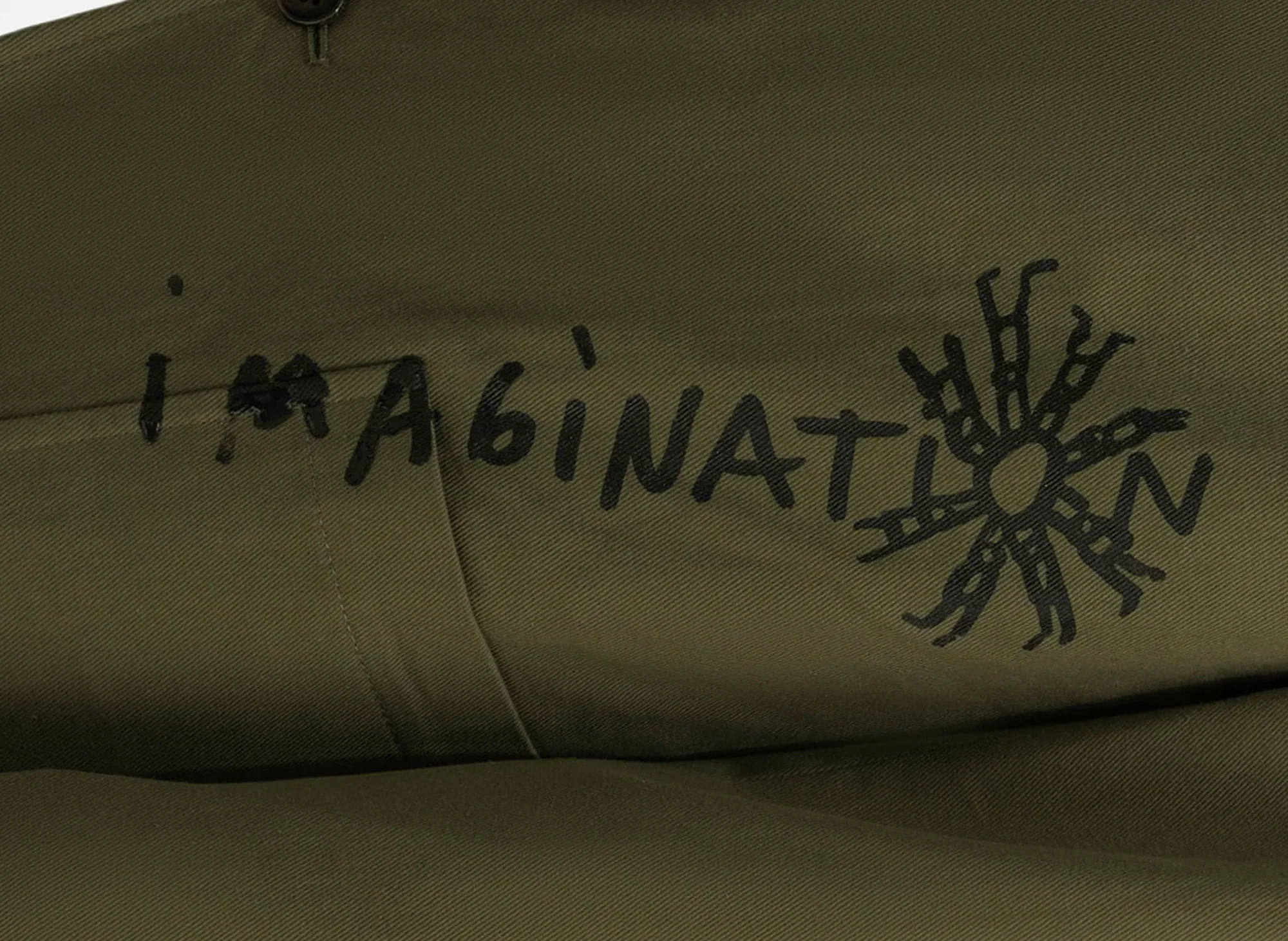 Comme des Garçons SHIRT Woven Jacket in Khaki - Image 3