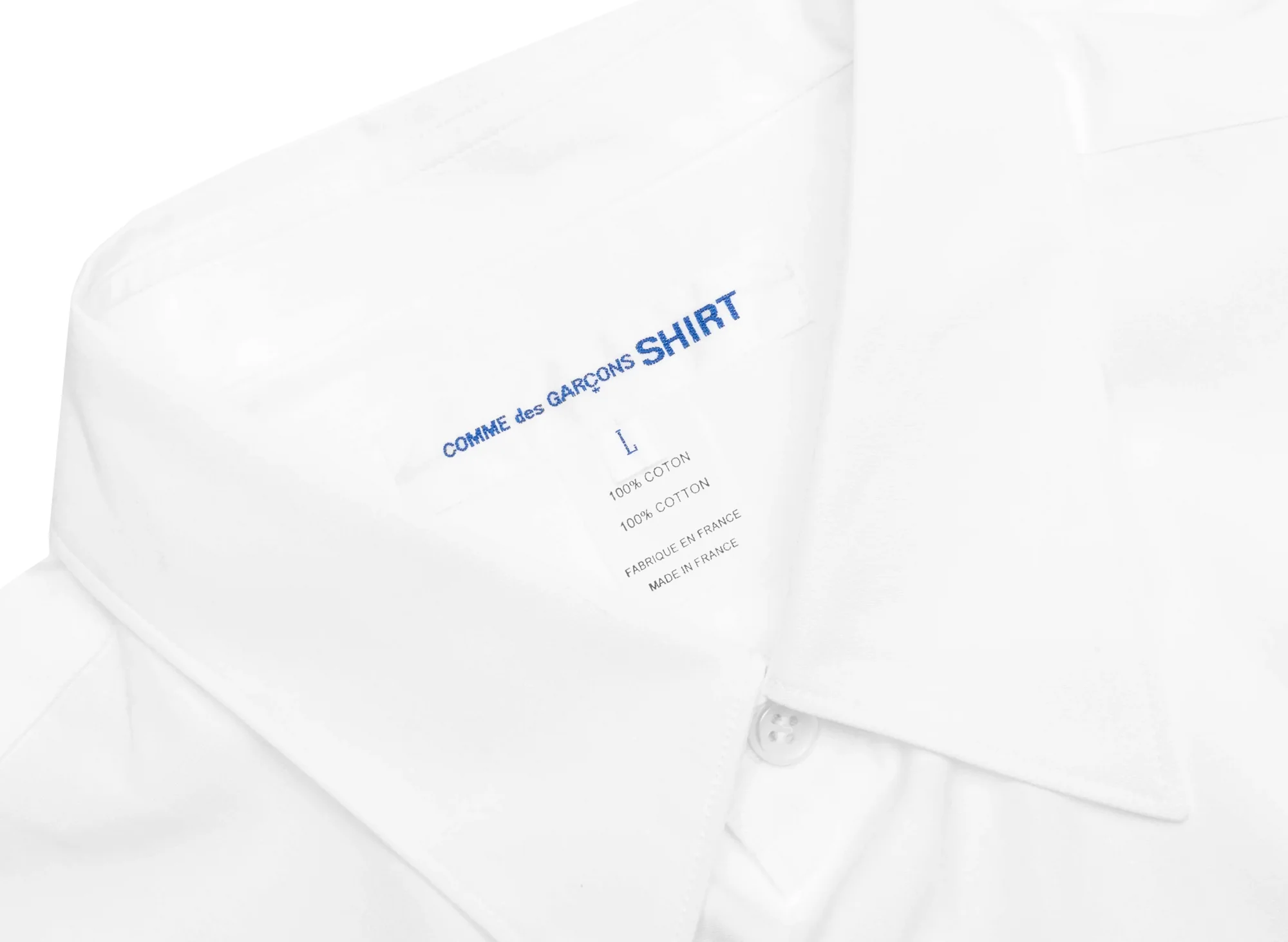 Comme des Garçons SHIRT Woven Shirt in White - Image 3