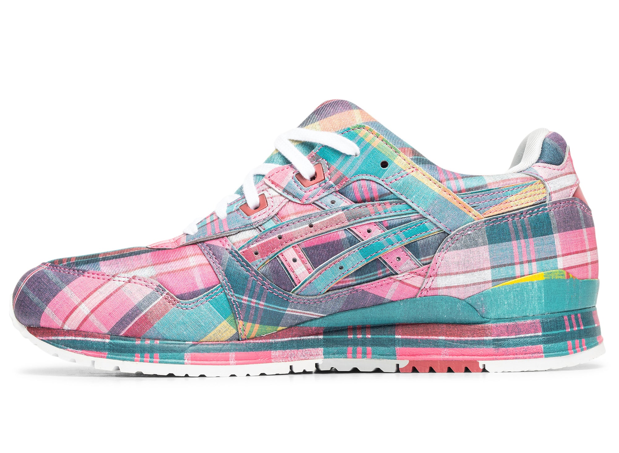 Comme des Garçons SHIRT x ASICS Gel Lyte III in Pink Plaid - Image 3