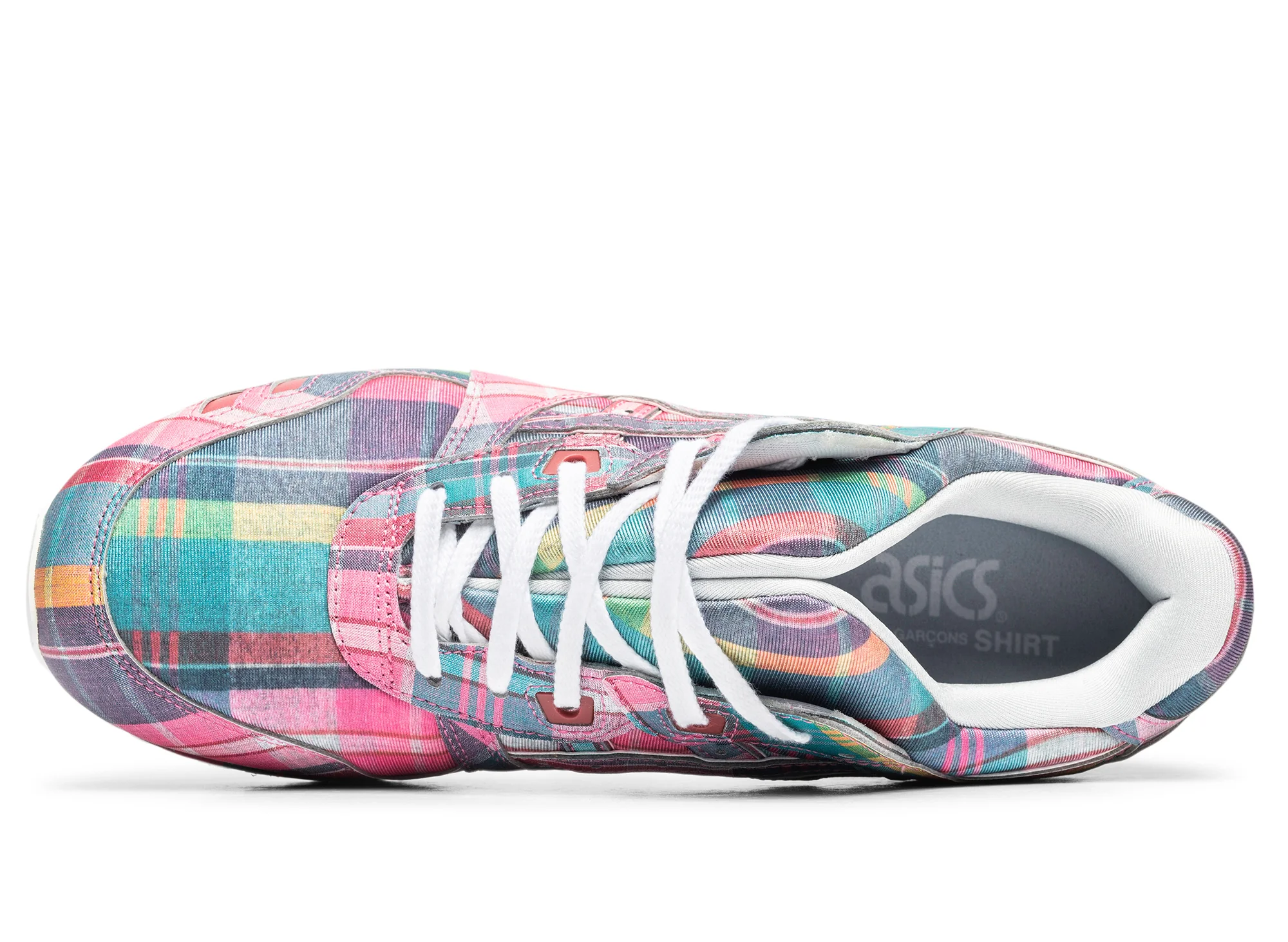 Comme des Garçons SHIRT x ASICS Gel Lyte III in Pink Plaid - Image 4