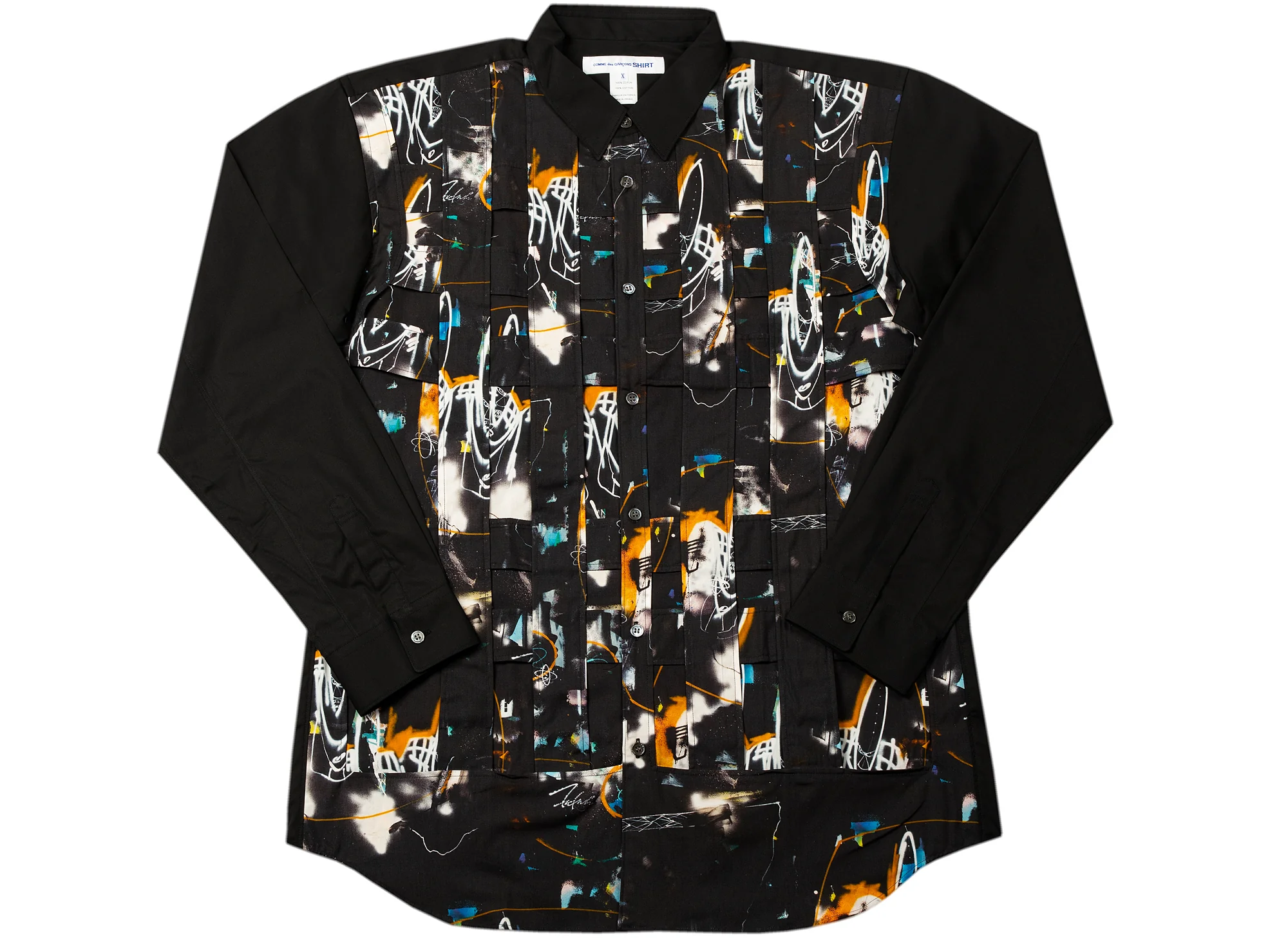 Comme des Garçons SHIRT x Futura Button-Up in Black - Image 2