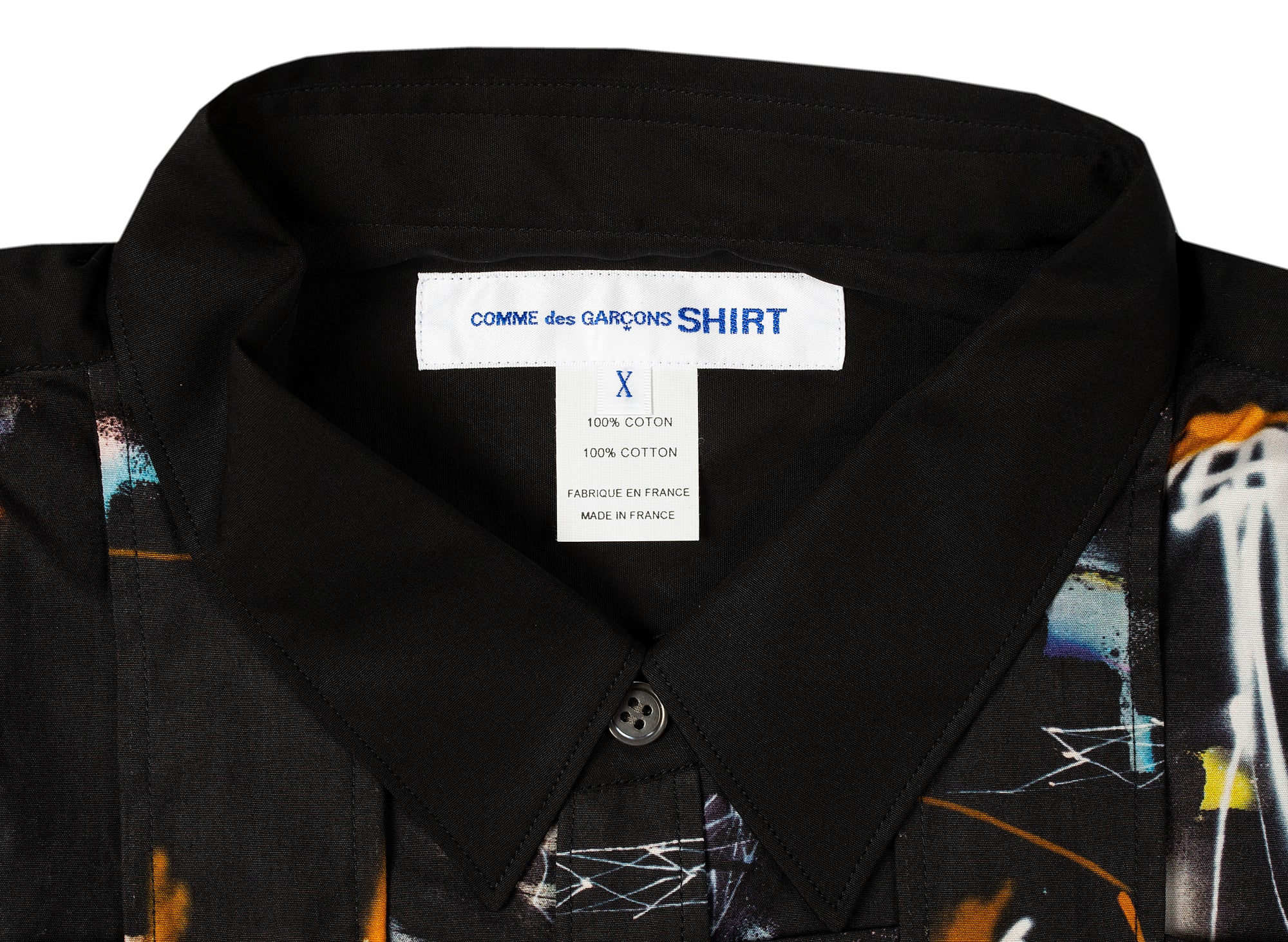 Comme des Garçons SHIRT x Futura Button-Up in Black - Image 3
