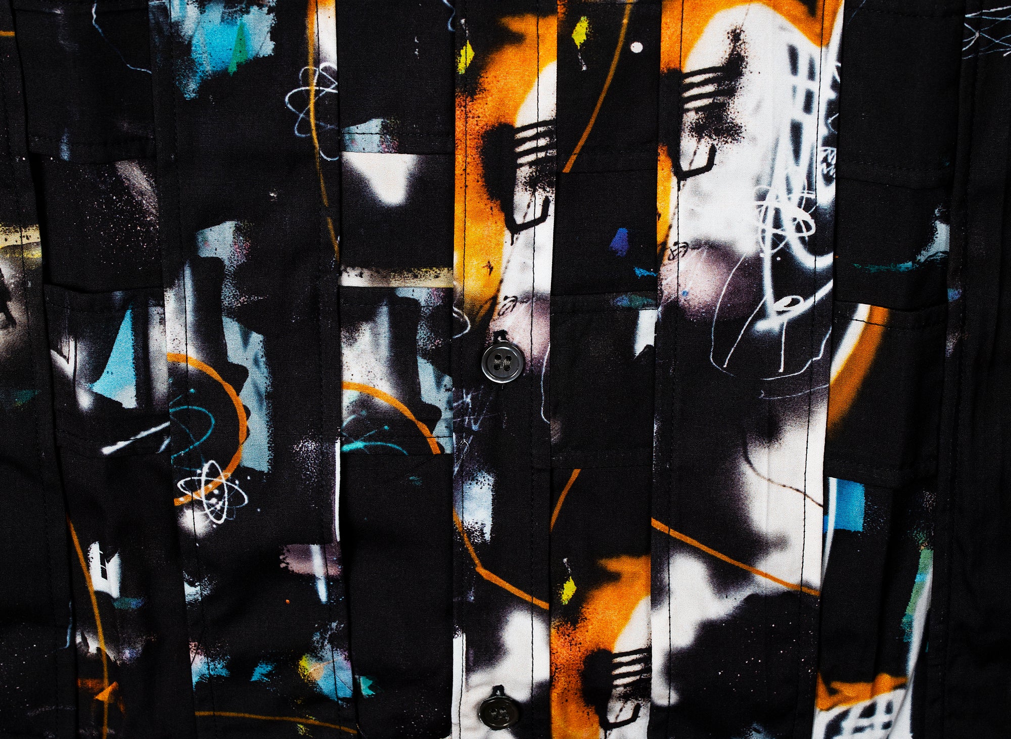 Comme des Garçons SHIRT x Futura Button-Up in Black - Image 4