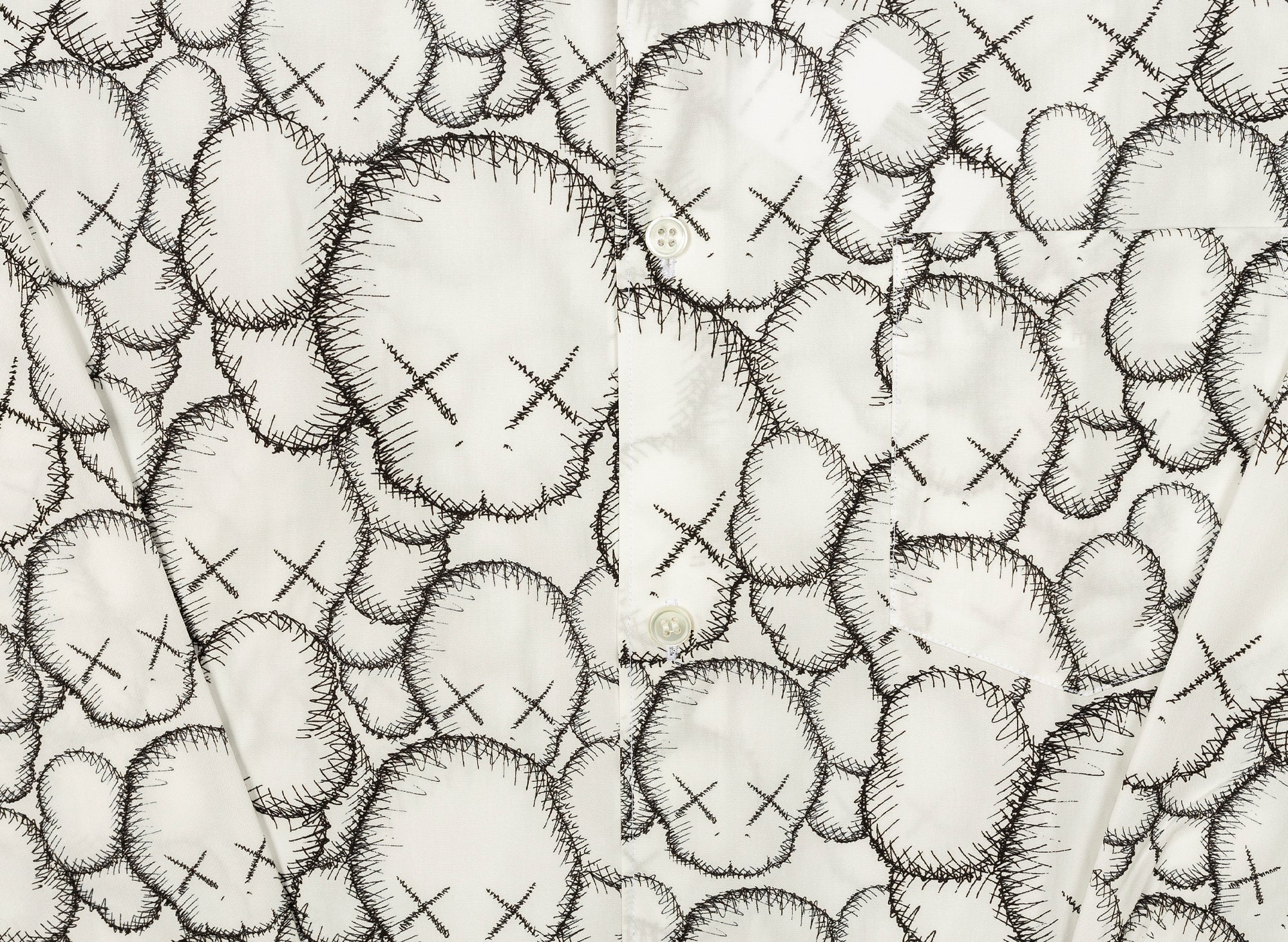 Comme des Garçons SHIRT x KAWS Woven Button Up Shirt - Image 2