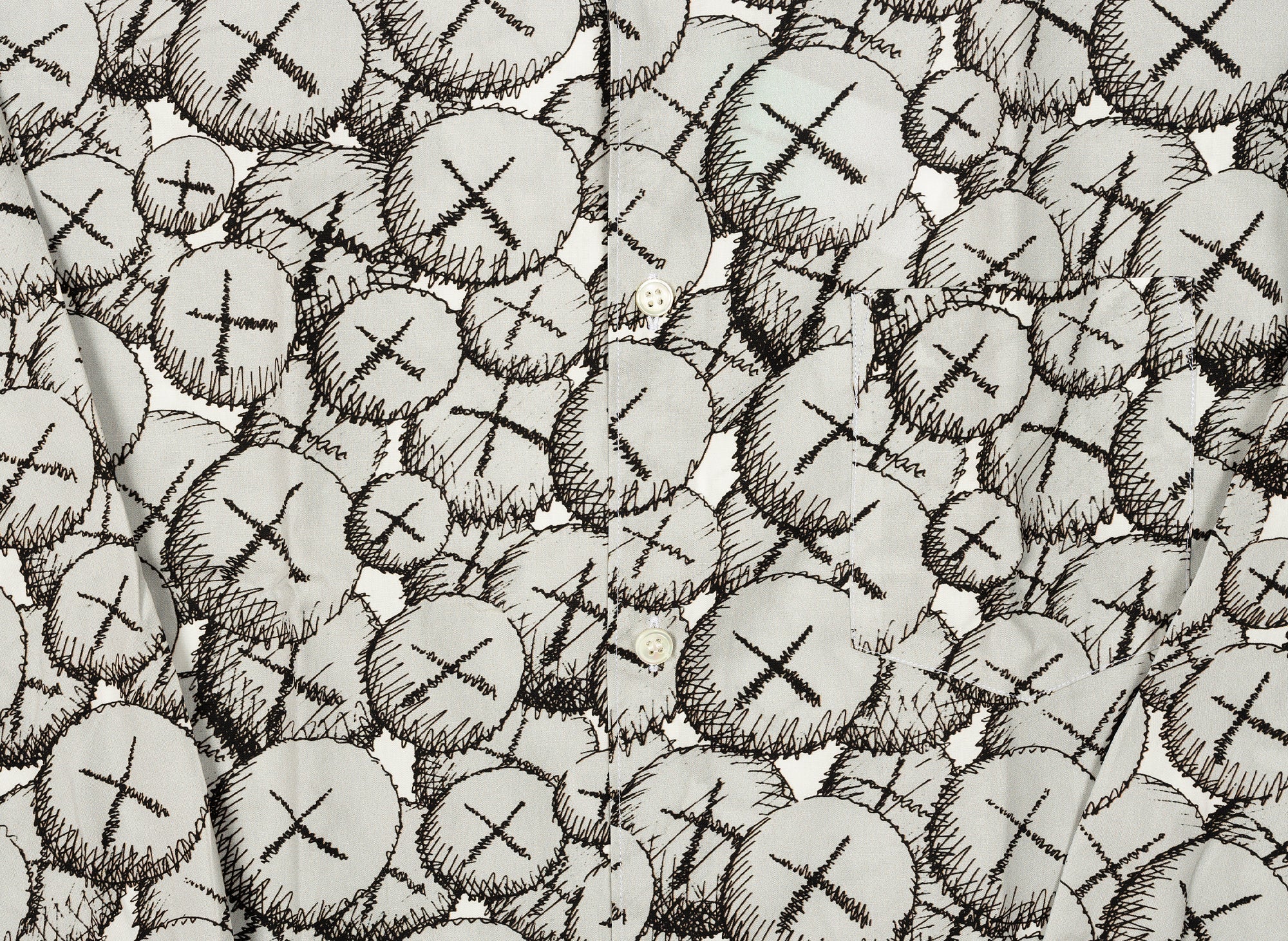 Comme des Garçons SHIRT x KAWS Woven Button Up Shirt - Image 2