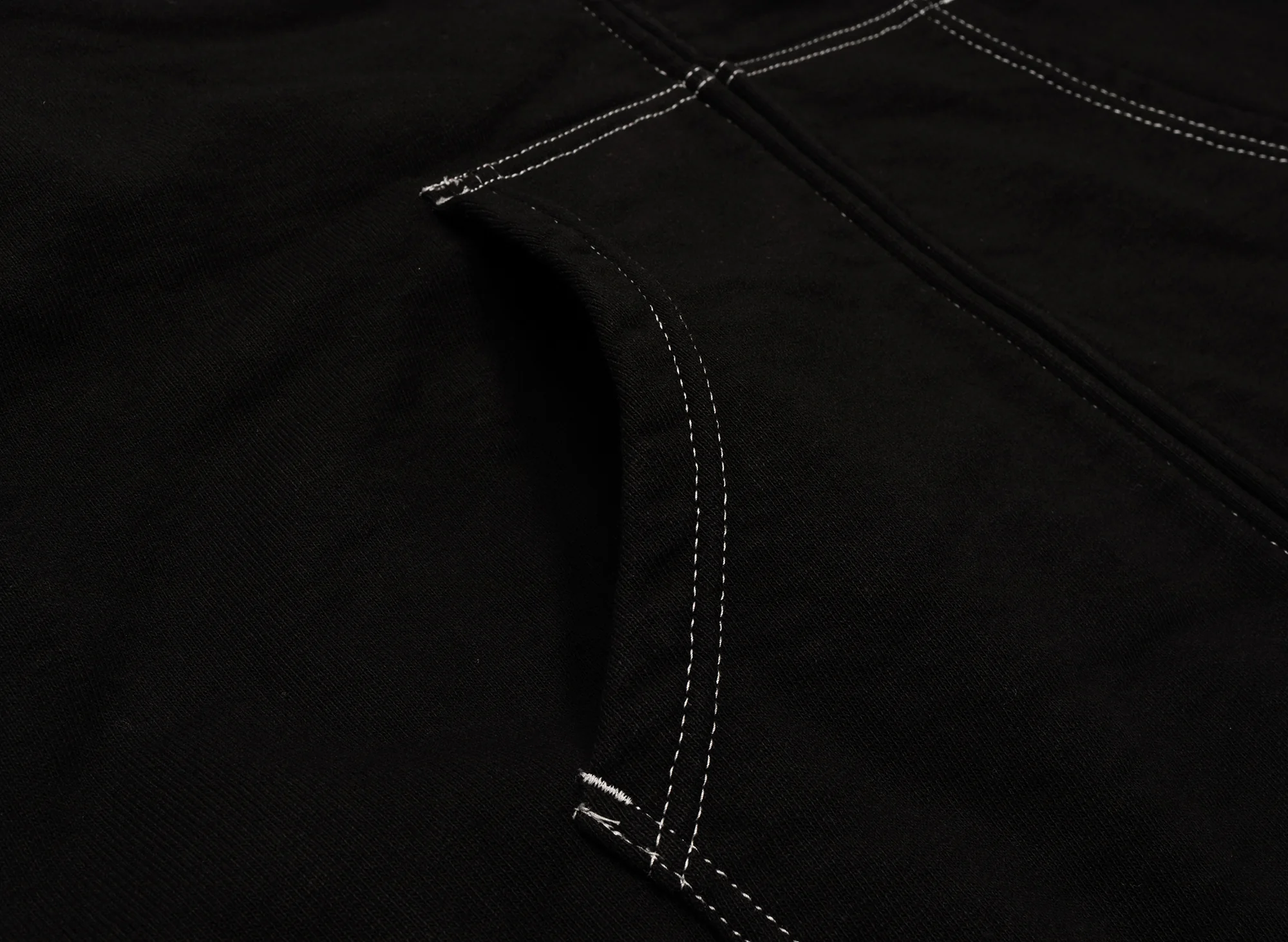 Comme des Garçons HOMME Zip Up Hoodie in Black - Image 2